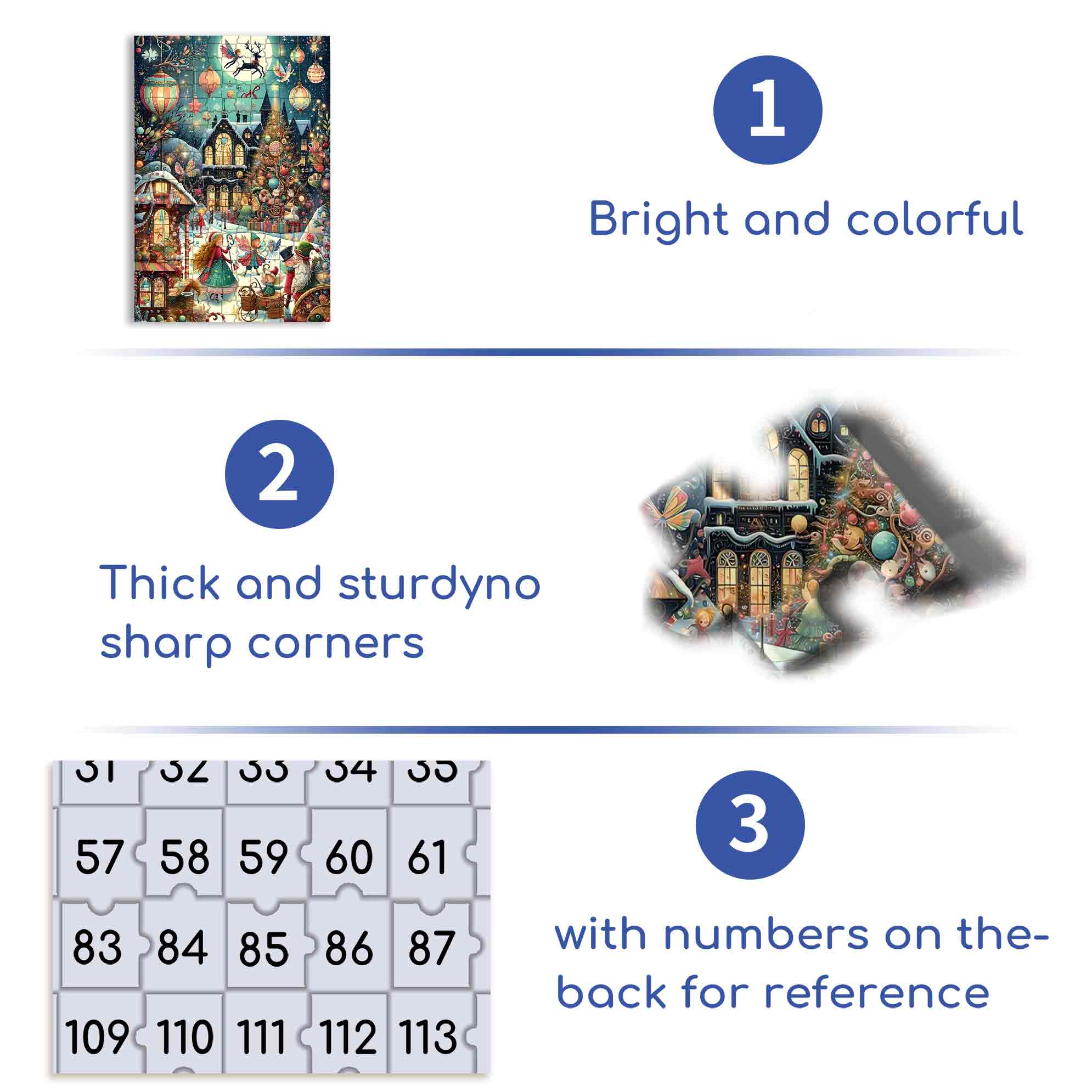 A Magical Christmas Night 500pcs/1000pcs Jigsaw Puzzle, Scratch-Resistant, Paper Material, Interactive Family Game & Brain-Boosting DIY Decor, Perfect for Halloween, Christmas & New Year Gifts, Family Puzzle Game