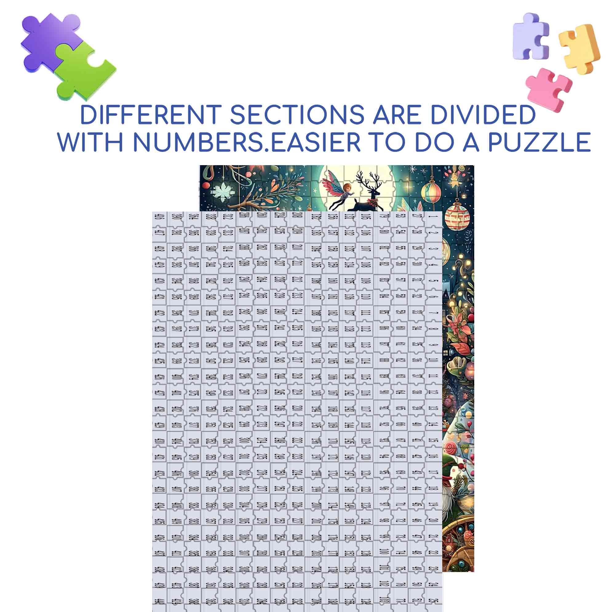 A Magical Christmas Night 500pcs/1000pcs Jigsaw Puzzle, Scratch-Resistant, Paper Material, Interactive Family Game & Brain-Boosting DIY Decor, Perfect for Halloween, Christmas & New Year Gifts, Family Puzzle Game