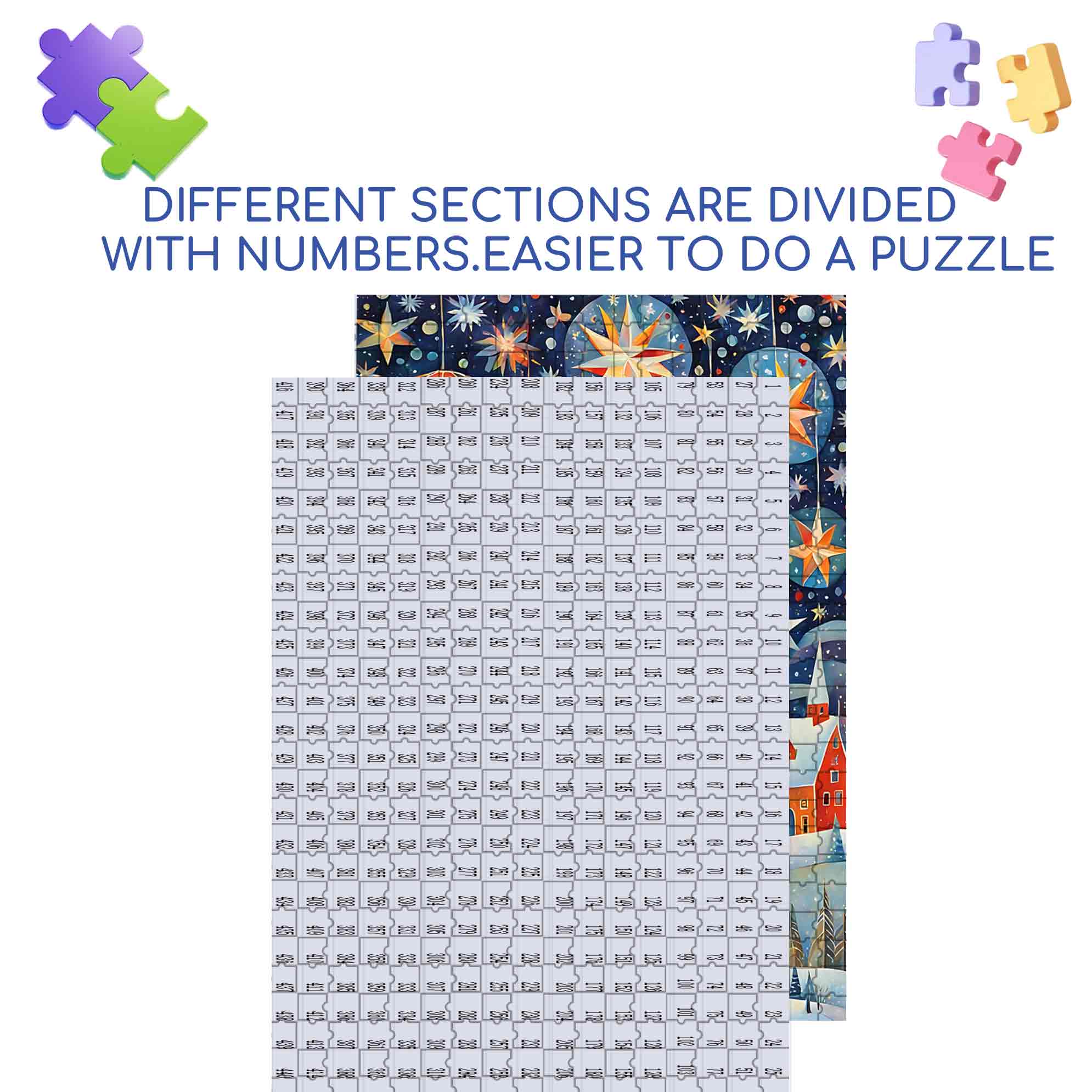 BEAR 500pcs/1000pcs Jigsaw Puzzle, Scratch-Resistant, Paper Material, Interactive Family Game & Brain-Boosting DIY Decor, Perfect for Halloween, Christmas & New Year Gifts, Family Puzzle Game