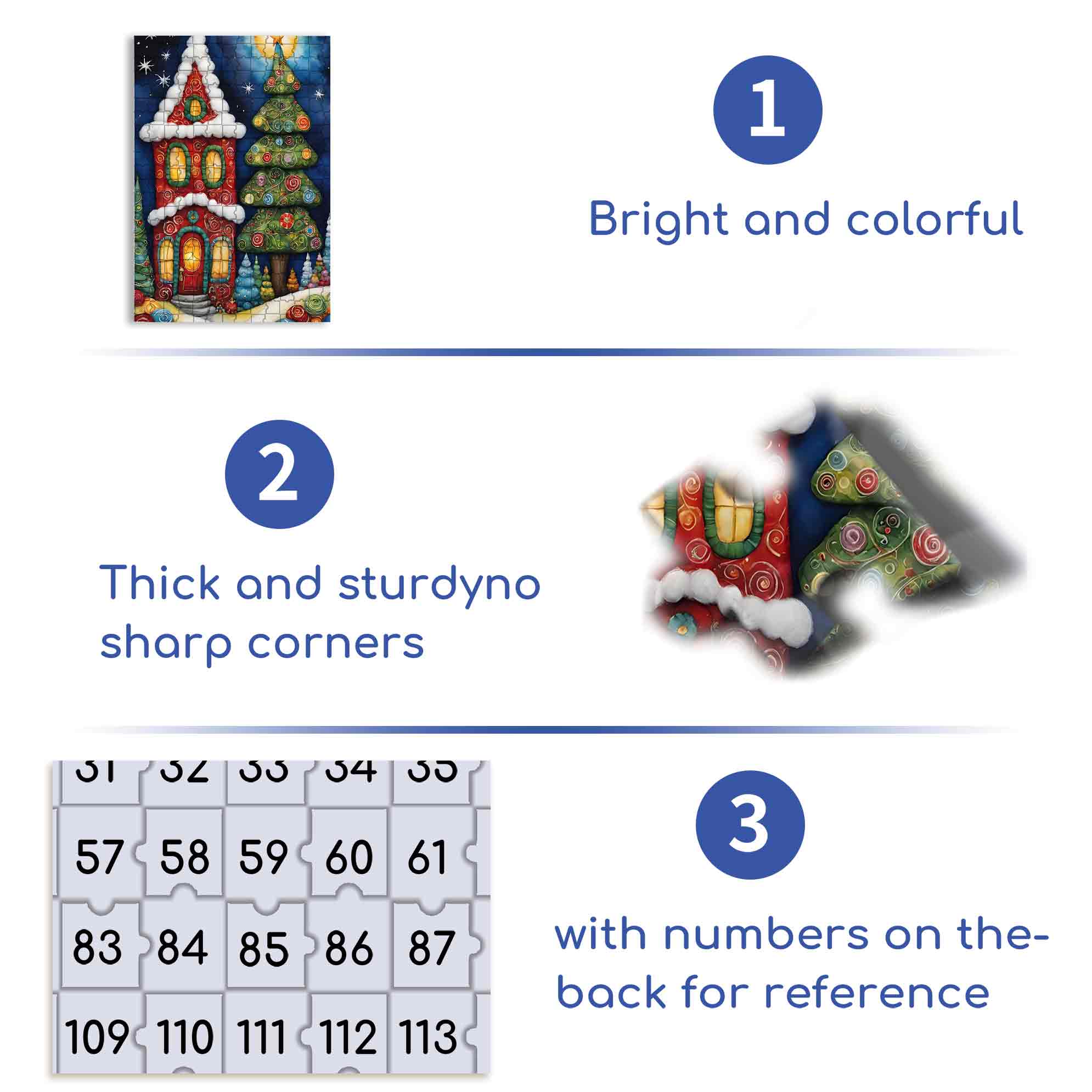 Christmas House 500pcs/1000pcs Jigsaw Puzzle, Scratch-Resistant, Paper Material, Interactive Family Game & Brain-Boosting DIY Decor, Perfect for Halloween, Christmas & New Year Gifts, Family Puzzle Game