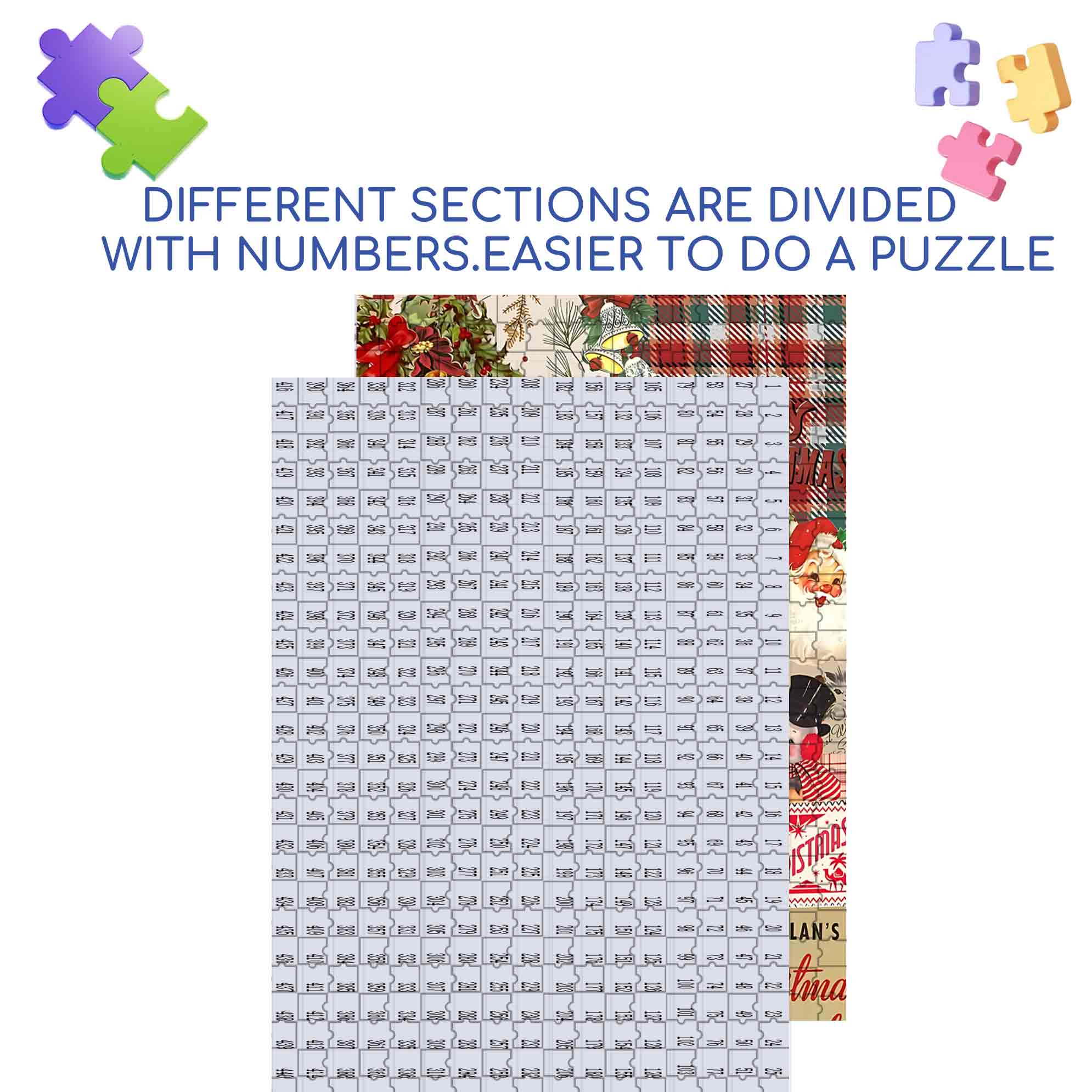 Christmas Season Festive 500pcs/1000pcs Jigsaw Puzzle, Scratch-Resistant, Paper Material, Interactive Family Game & Brain-Boosting DIY Decor, Perfect for Halloween, Christmas & New Year Gifts, Family Puzzle Game