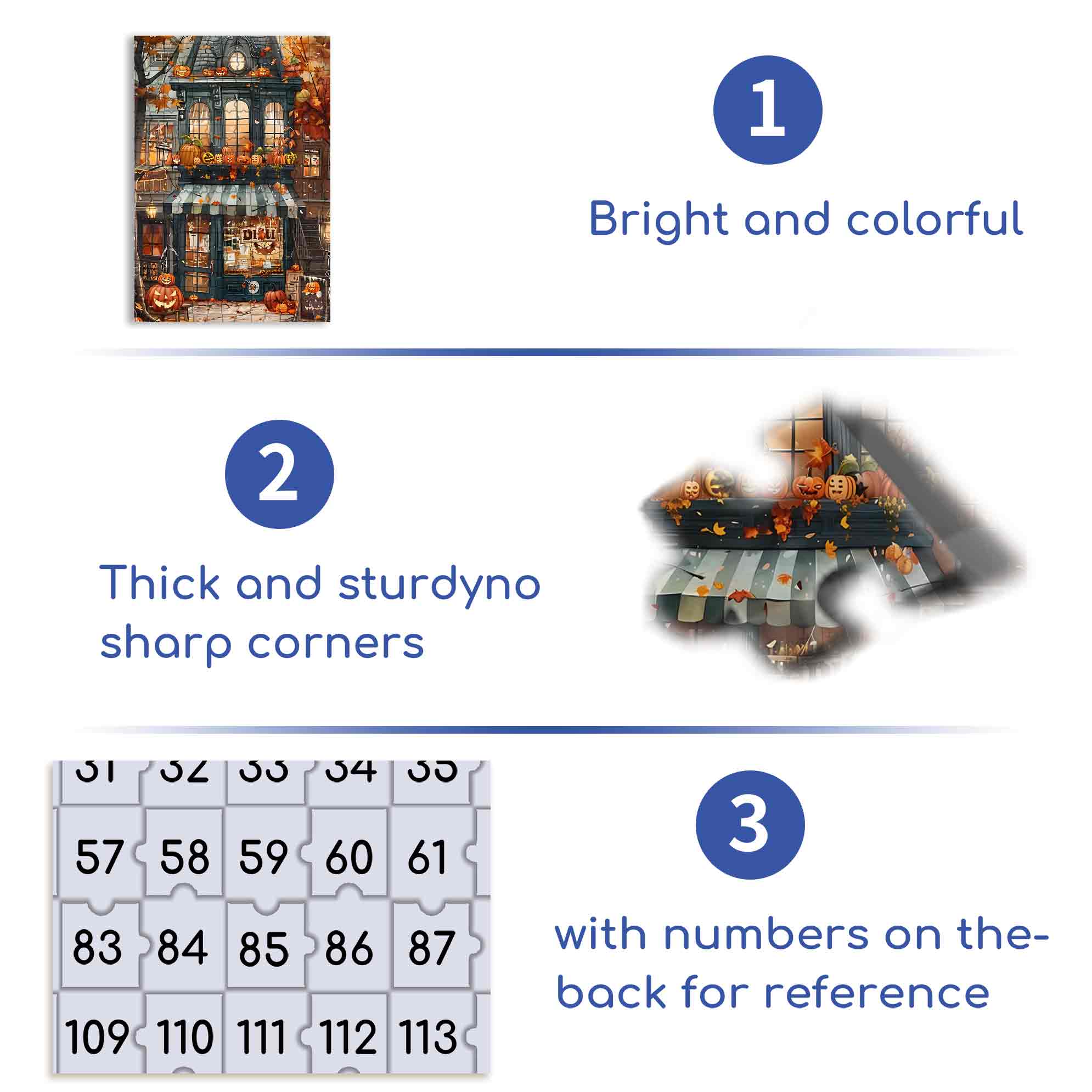Halloween 500pcs/1000pcs Jigsaw Puzzle, Scratch-Resistant, Paper Material, Interactive Family Game & Brain-Boosting DIY Decor, Perfect for Halloween, Christmas & New Year Gifts, Family Puzzle Game