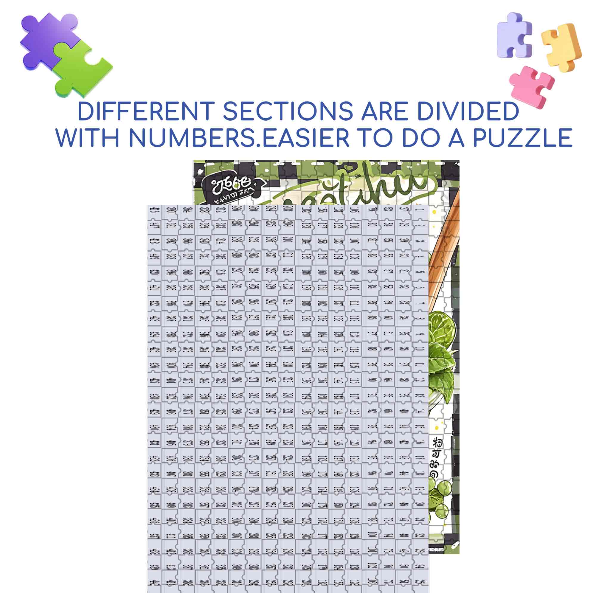 Mocha 500pcs/1000pcs Jigsaw Puzzle, Scratch-Resistant, Paper Material, Interactive Family Game & Brain-Boosting DIY Decor, Perfect for Halloween, Christmas & New Year Gifts, Family Puzzle Game