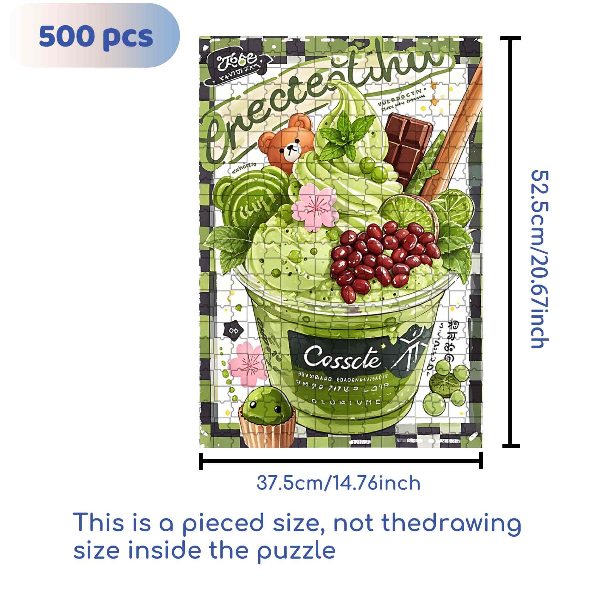 Mocha 500pcs/1000pcs Jigsaw Puzzle, Scratch-Resistant, Paper Material, Interactive Family Game & Brain-Boosting DIY Decor, Perfect for Halloween, Christmas & New Year Gifts, Family Puzzle Game