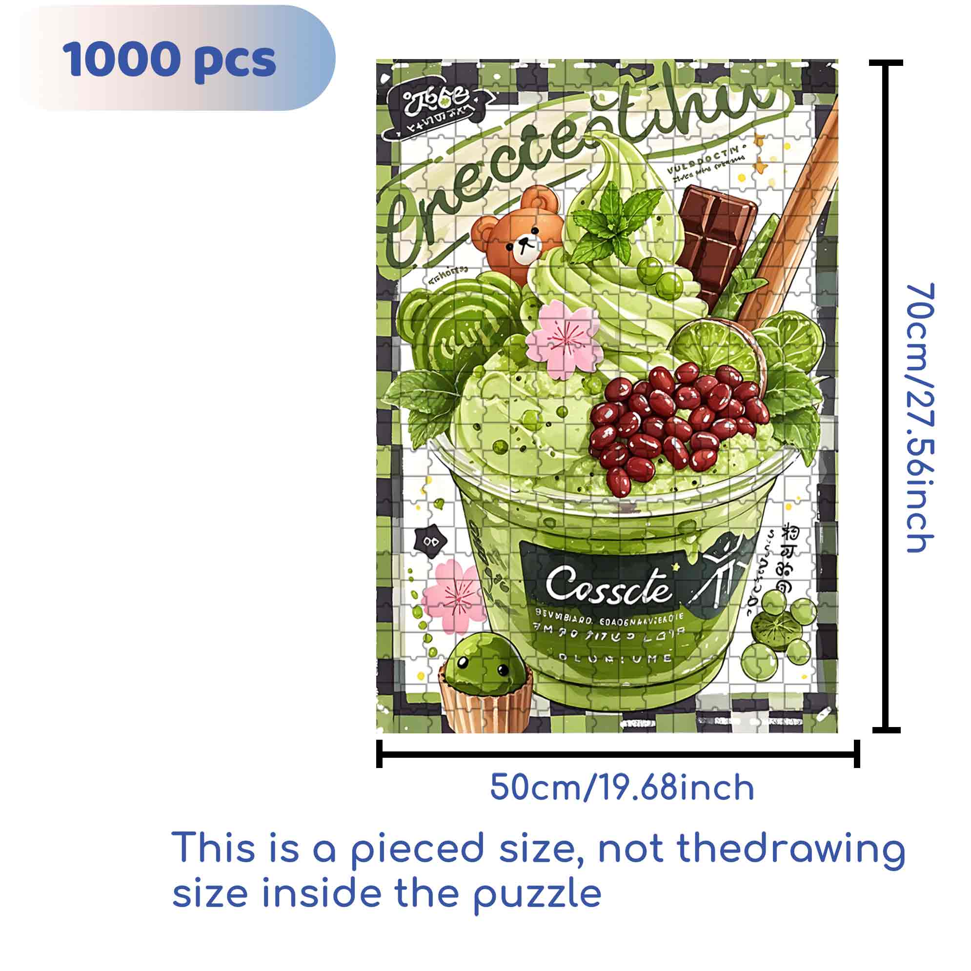 Mocha 500pcs/1000pcs Jigsaw Puzzle, Scratch-Resistant, Paper Material, Interactive Family Game & Brain-Boosting DIY Decor, Perfect for Halloween, Christmas & New Year Gifts, Family Puzzle Game