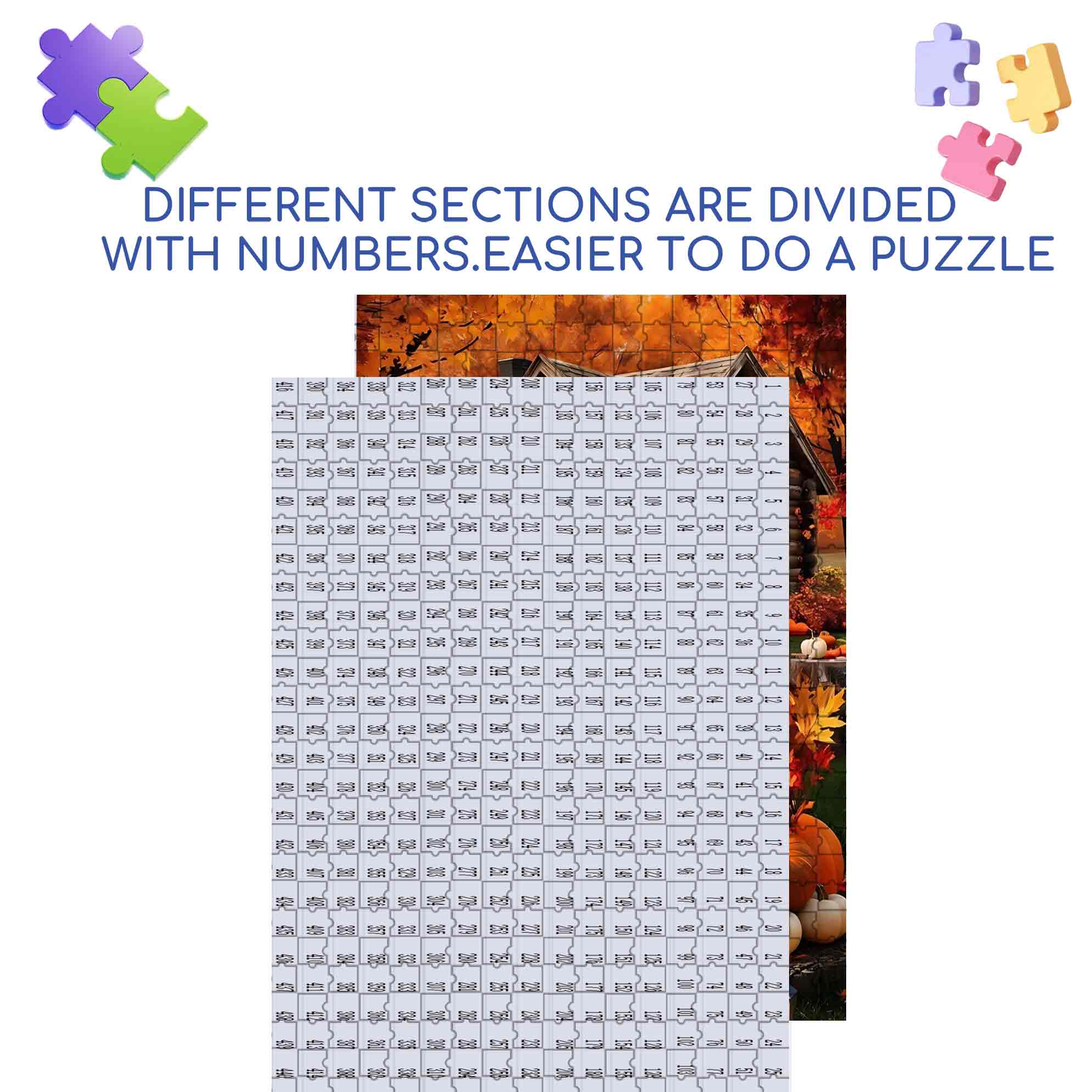 Pumping House 500pcs/1000pcs Jigsaw Puzzle, Scratch-Resistant, Paper Material, Interactive Family Game & Brain-Boosting DIY Decor, Perfect for Halloween, Christmas & New Year Gifts, Family Puzzle Game