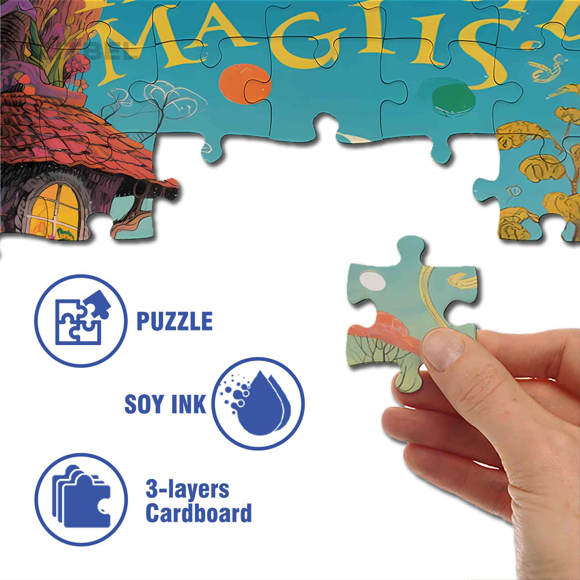 Raymond 500pcs/1000pcs Jigsaw Puzzle, Scratch-Resistant, Paper Material, Interactive Family Game & Brain-Boosting DIY Decor, Perfect for Halloween, Christmas & New Year Gifts, Family Puzzle Game
