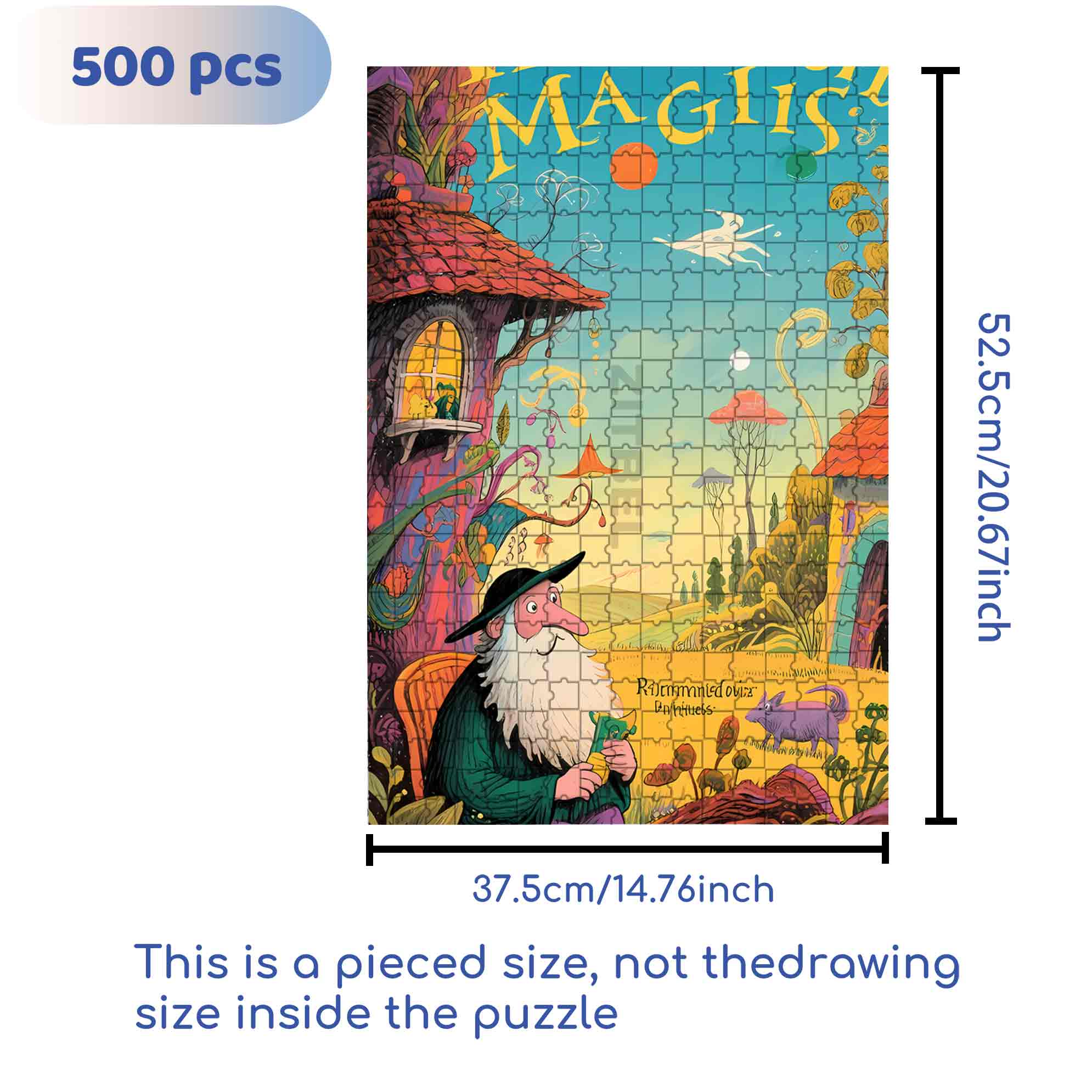 Raymond 500pcs/1000pcs Jigsaw Puzzle, Scratch-Resistant, Paper Material, Interactive Family Game & Brain-Boosting DIY Decor, Perfect for Halloween, Christmas & New Year Gifts, Family Puzzle Game