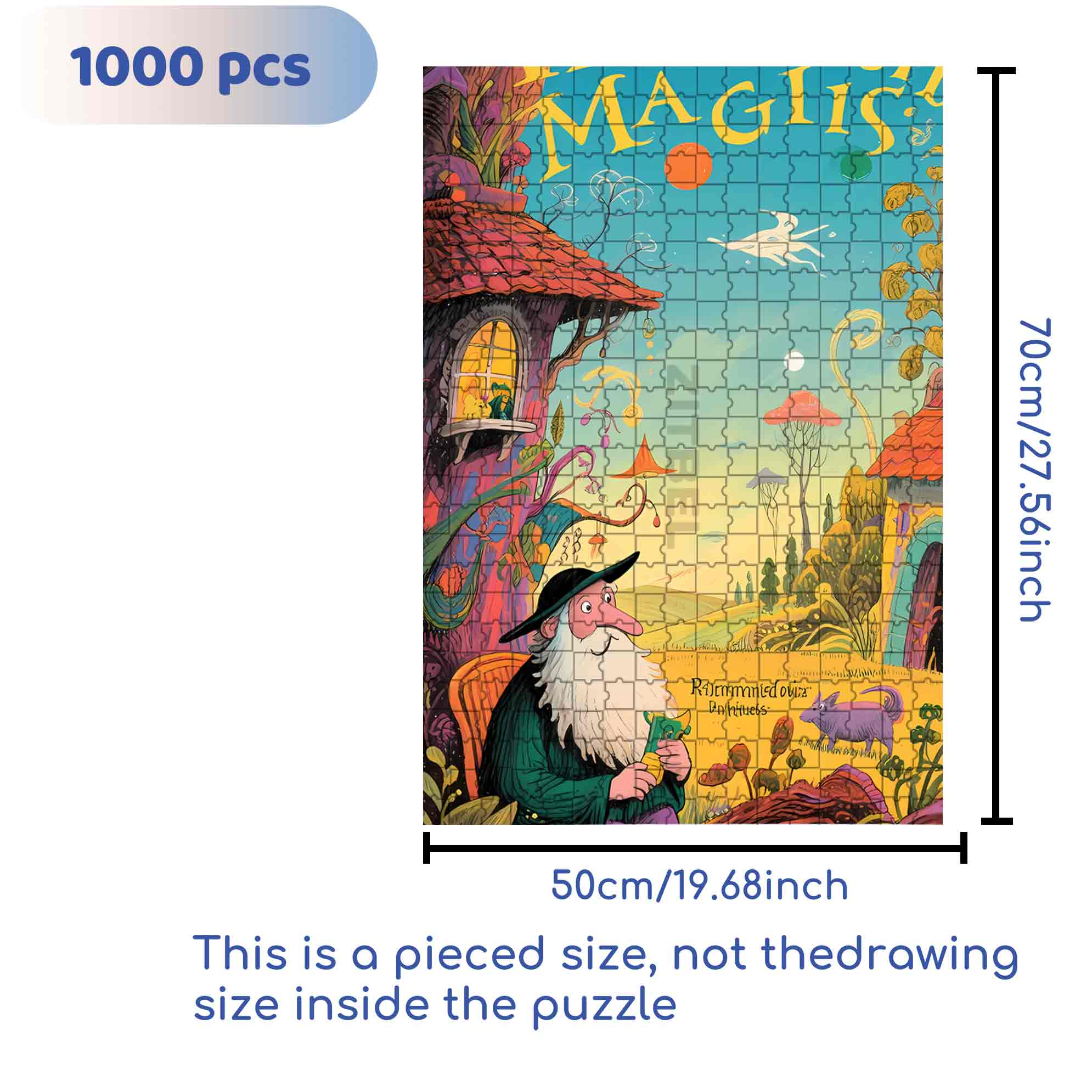 Raymond 500pcs/1000pcs Jigsaw Puzzle, Scratch-Resistant, Paper Material, Interactive Family Game & Brain-Boosting DIY Decor, Perfect for Halloween, Christmas & New Year Gifts, Family Puzzle Game