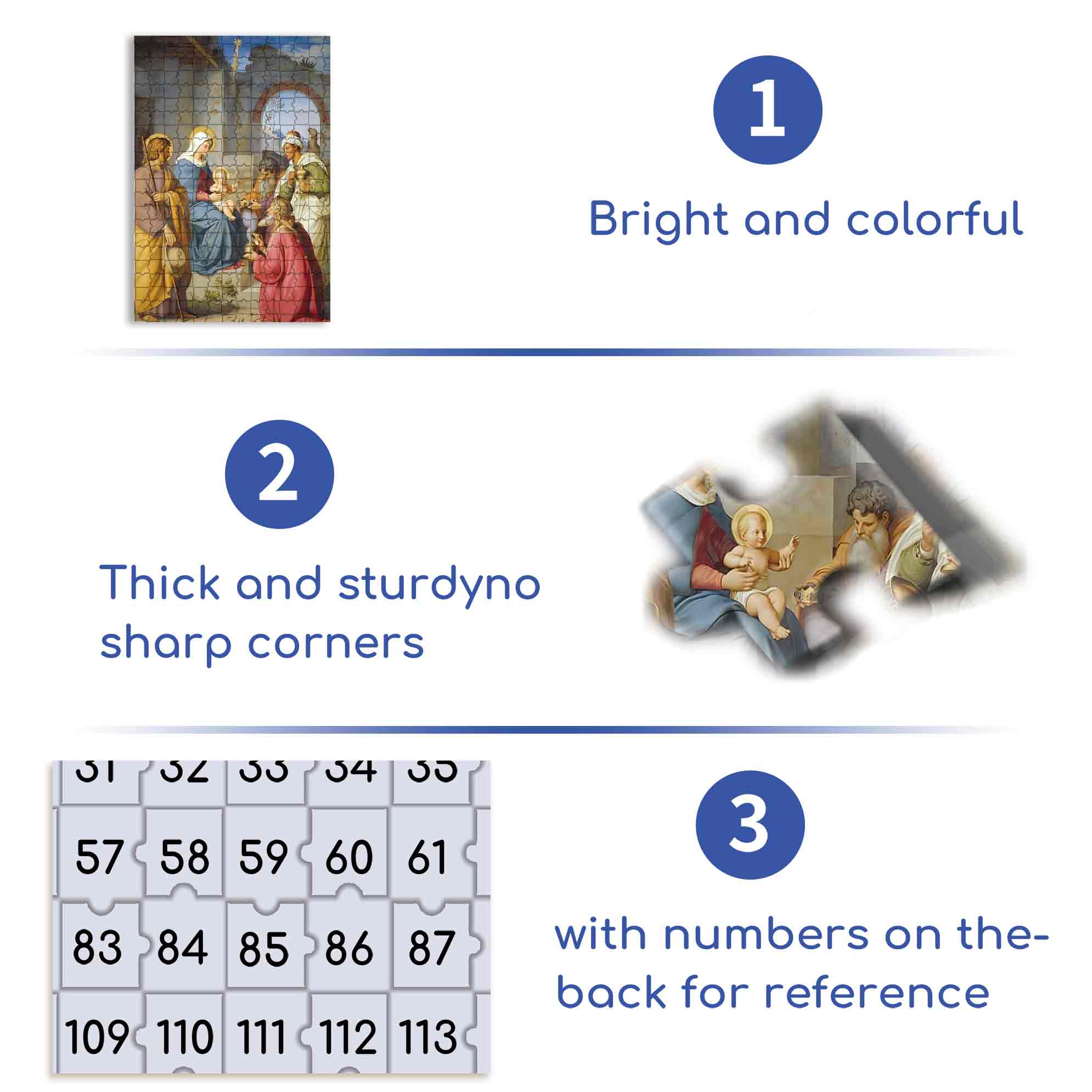 Bible Stories 2 500pcs/1000pcs Jigsaw Puzzle, Scratch-Resistant, Paper Material, Interactive Family Game & Brain-Boosting DIY Decor, Perfect for Halloween, Christmas & New Year Gifts, Family Puzzle Game