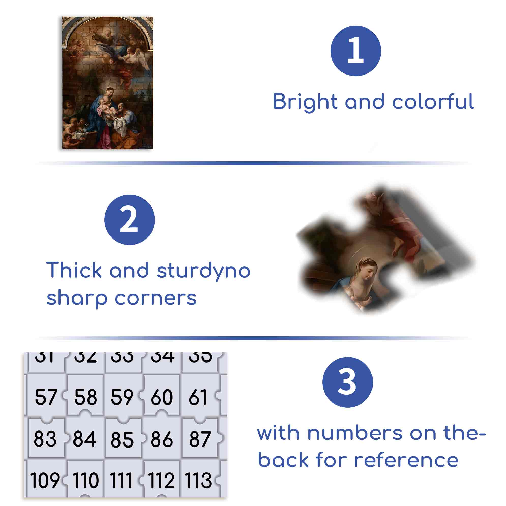 Bible Stories 500pcs/1000pcs Jigsaw Puzzle, Scratch-Resistant, Paper Material, Interactive Family Game & Brain-Boosting DIY Decor, Perfect for Halloween, Christmas & New Year Gifts, Family Puzzle Game