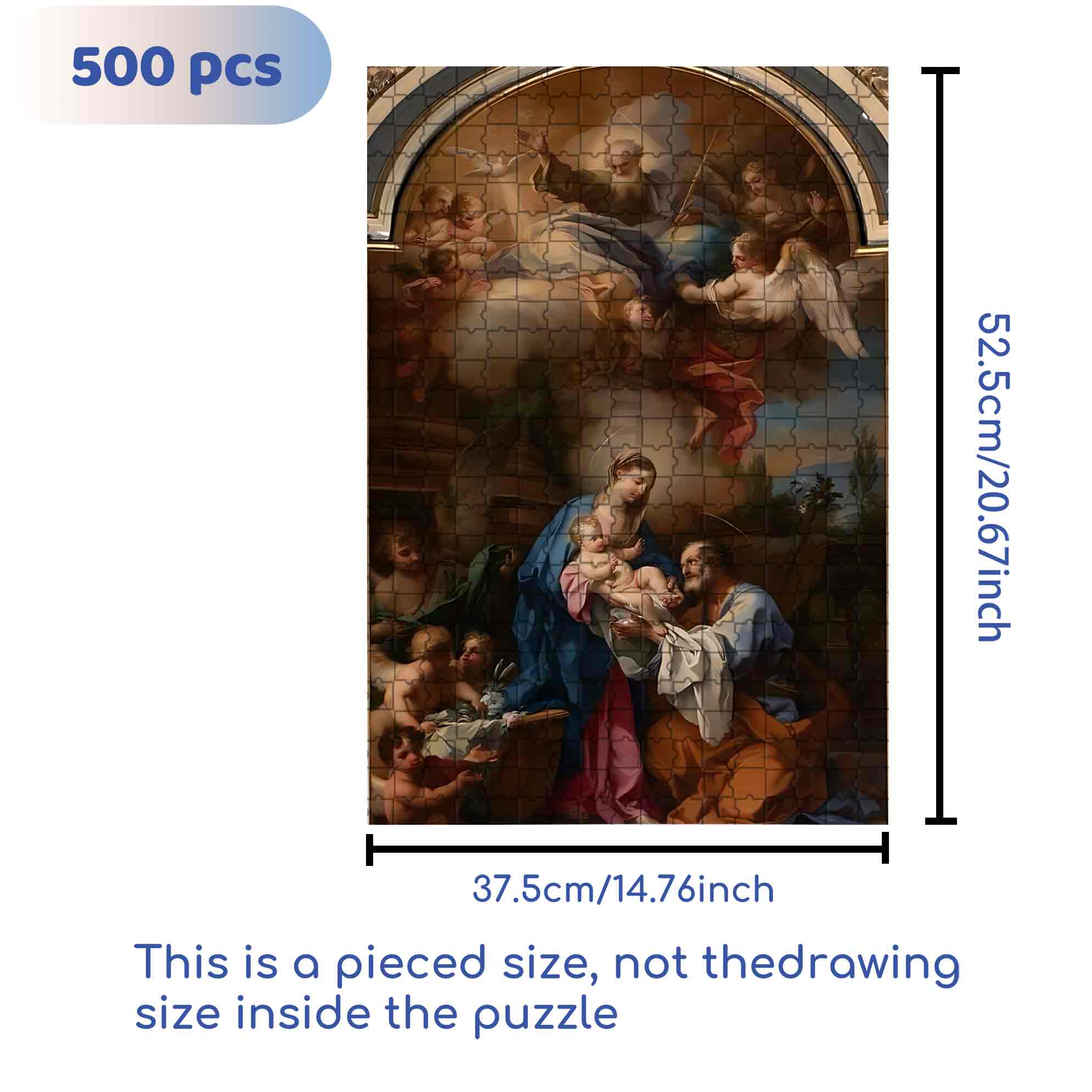 Bible Stories 500pcs/1000pcs Jigsaw Puzzle, Scratch-Resistant, Paper Material, Interactive Family Game & Brain-Boosting DIY Decor, Perfect for Halloween, Christmas & New Year Gifts, Family Puzzle Game