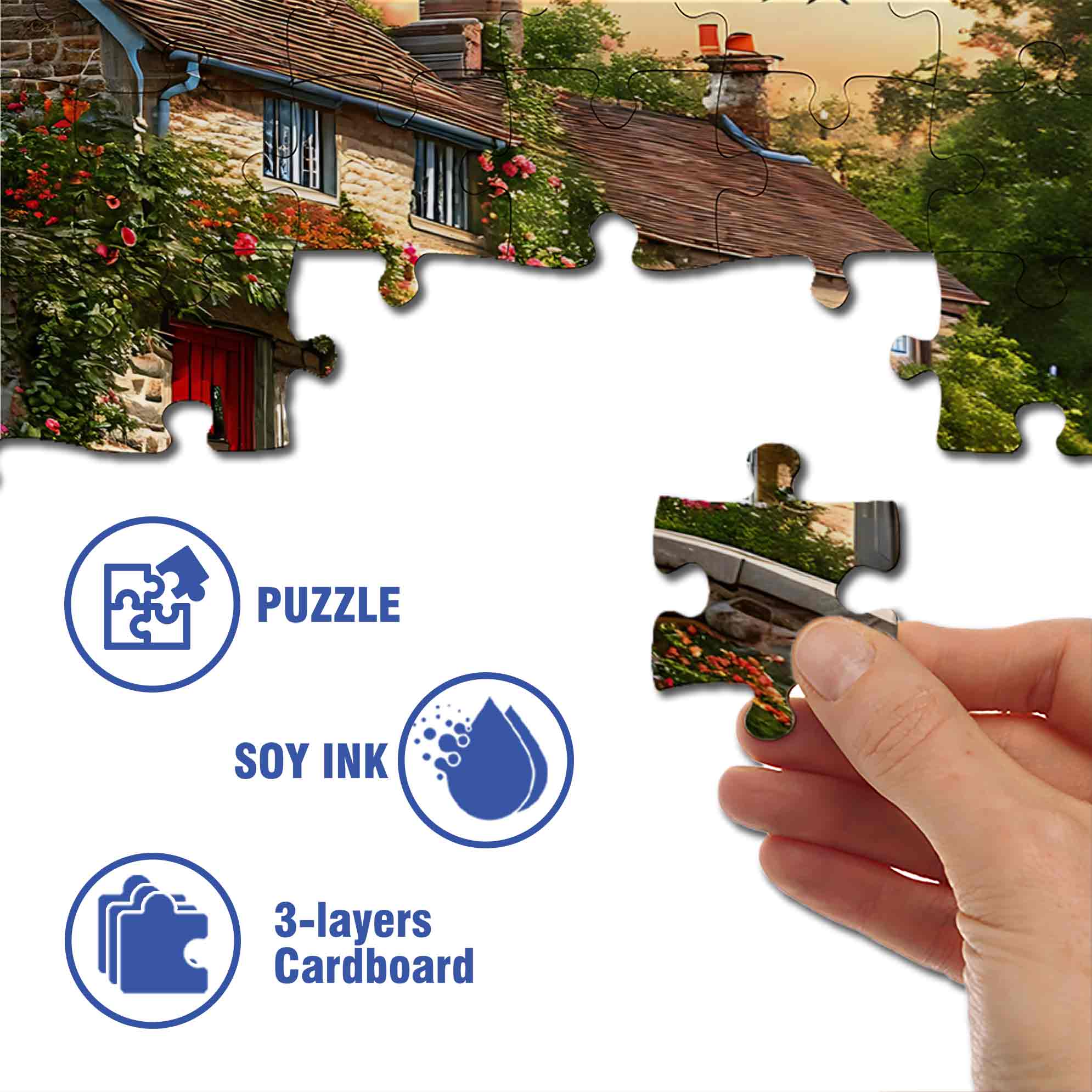 Bike 500pcs/1000pcs Jigsaw Puzzle, Scratch-Resistant, Paper Material, Interactive Family Game & Brain-Boosting DIY Decor, Perfect for Halloween, Christmas & New Year Gifts, Family Puzzle Game