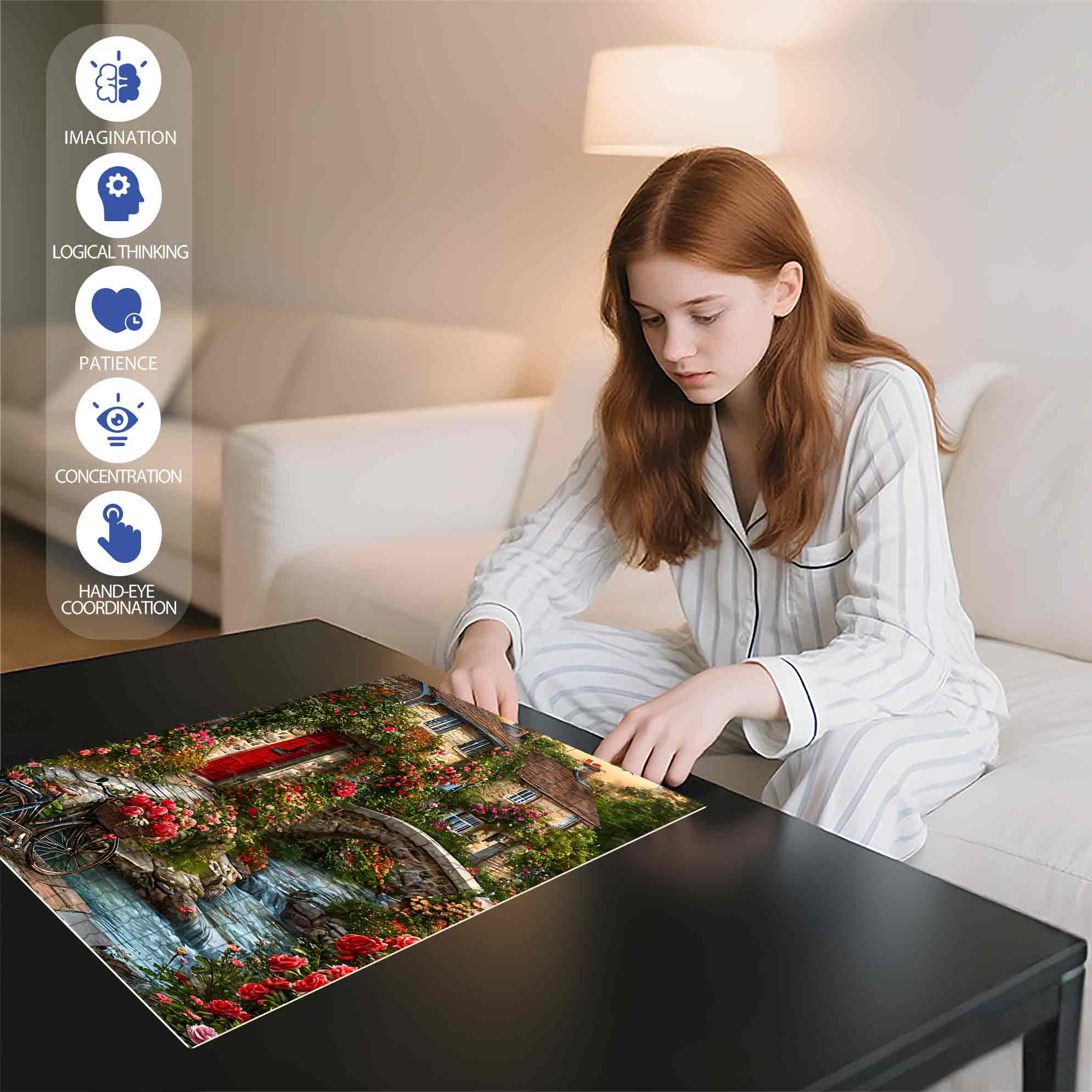 Bike 500pcs/1000pcs Jigsaw Puzzle, Scratch-Resistant, Paper Material, Interactive Family Game & Brain-Boosting DIY Decor, Perfect for Halloween, Christmas & New Year Gifts, Family Puzzle Game