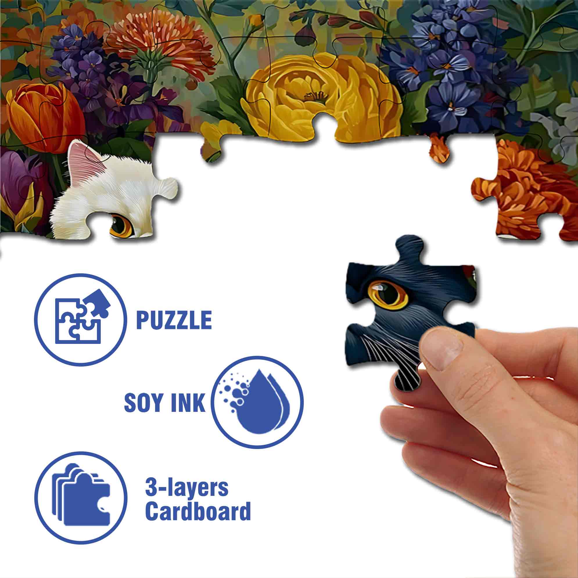 Black And White 500pcs/1000pcs Jigsaw Puzzle, Scratch-Resistant, Paper Material, Interactive Family Game & Brain-Boosting DIY Decor, Perfect for Halloween, Christmas & New Year Gifts, Family Puzzle Game