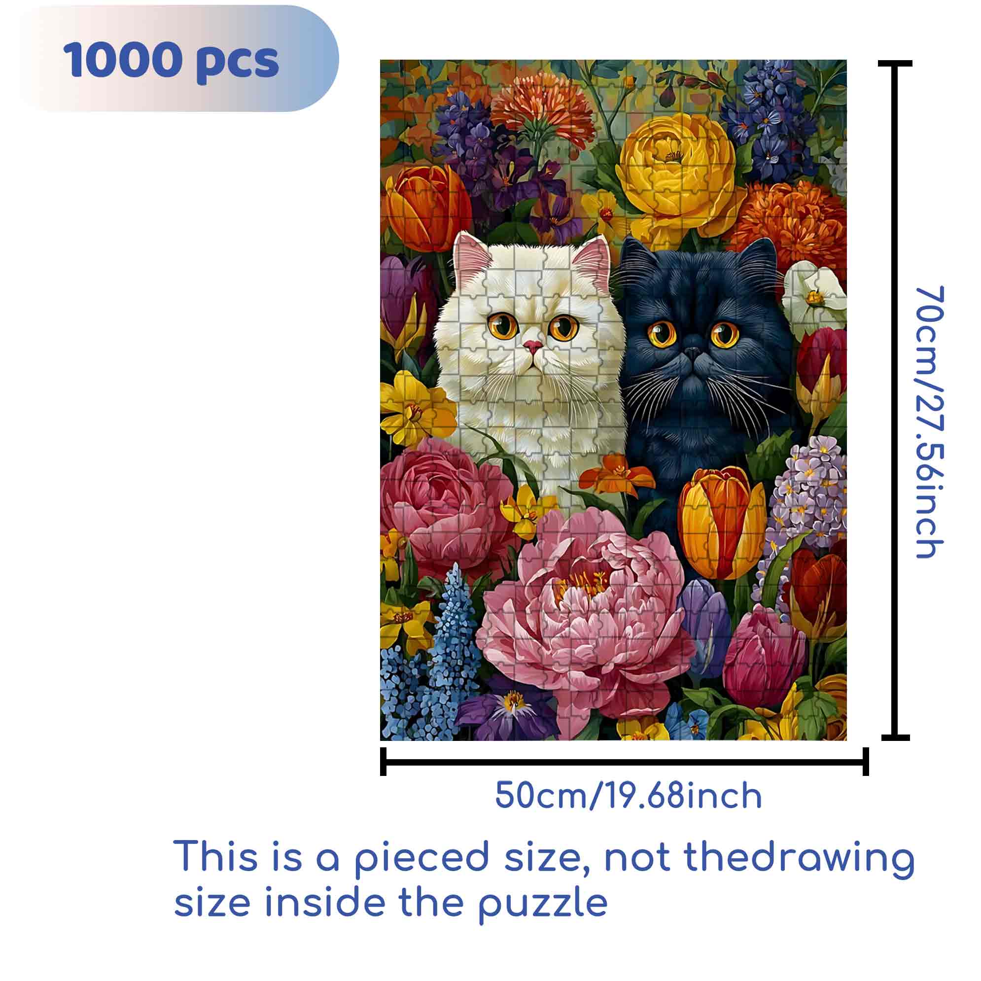 Black And White 500pcs/1000pcs Jigsaw Puzzle, Scratch-Resistant, Paper Material, Interactive Family Game & Brain-Boosting DIY Decor, Perfect for Halloween, Christmas & New Year Gifts, Family Puzzle Game
