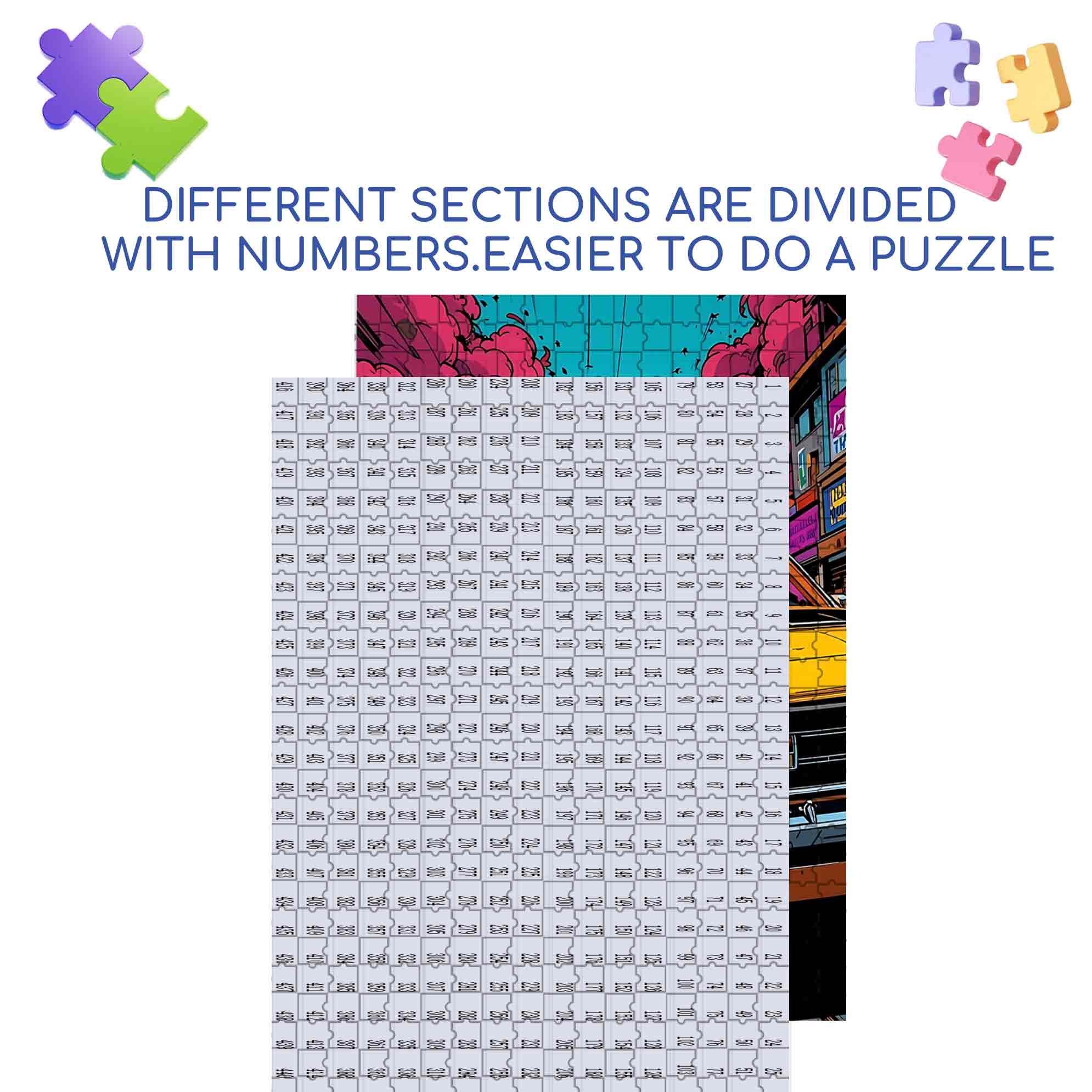 Car 500pcs/1000pcs Jigsaw Puzzle, Scratch-Resistant, Paper Material, Interactive Family Game & Brain-Boosting DIY Decor, Perfect for Halloween, Christmas & New Year Gifts, Family Puzzle Game