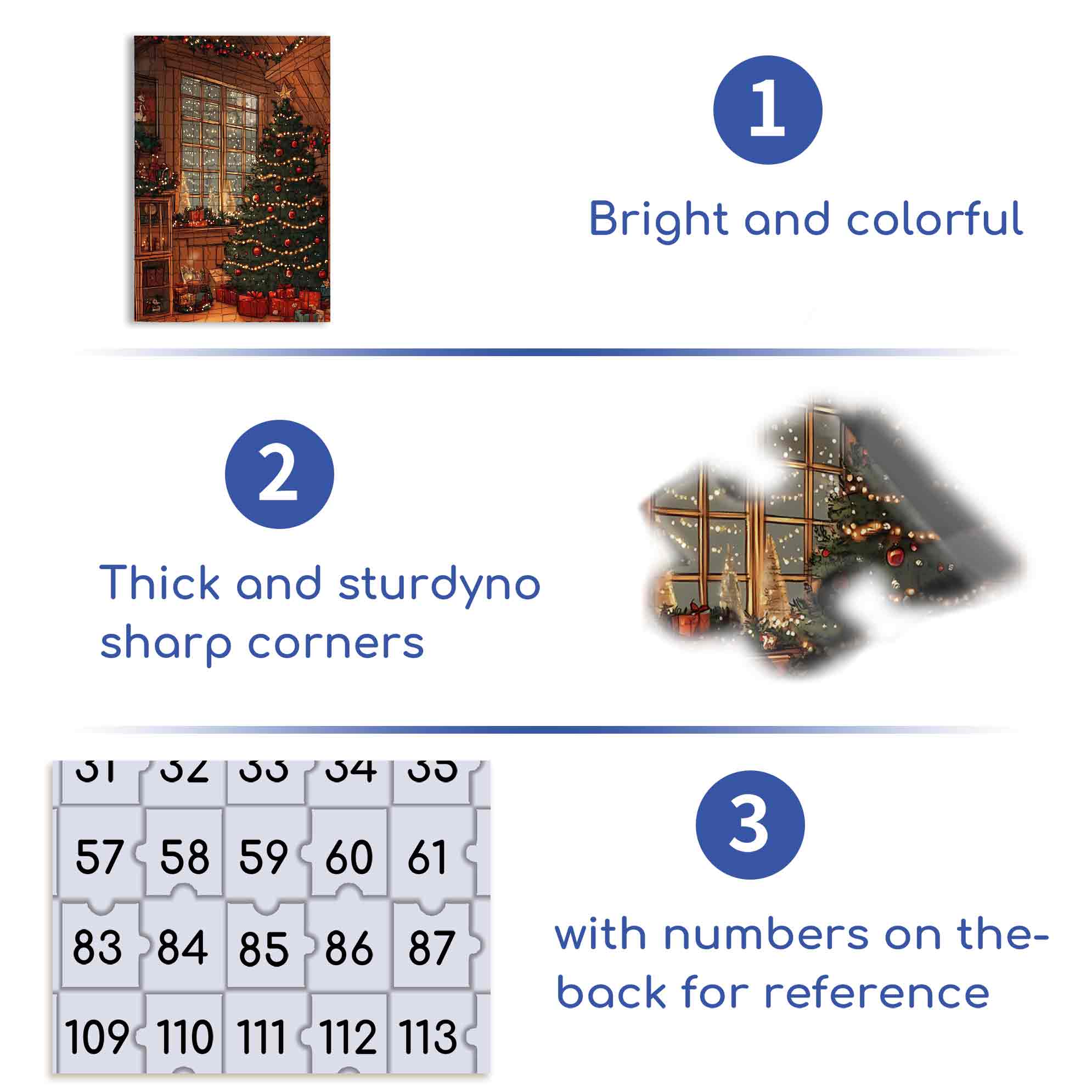 Christmas Decorations 500pcs/1000pcs Jigsaw Puzzle, Scratch-Resistant, Paper Material, Interactive Family Game & Brain-Boosting DIY Decor, Perfect for Halloween, Christmas & New Year Gifts, Family Puzzle Game