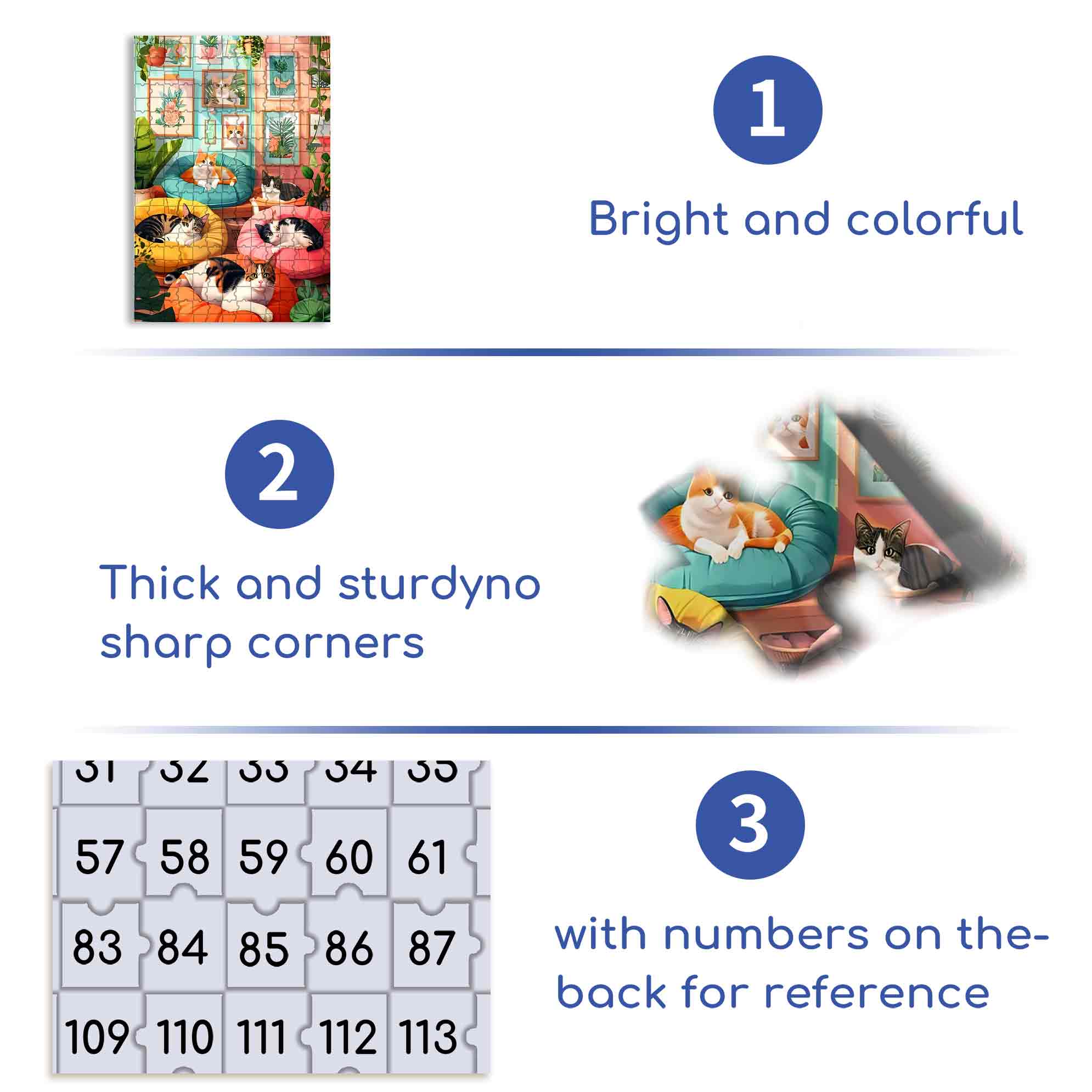 Colorful Pillows 500pcs/1000pcs Jigsaw Puzzle, Scratch-Resistant, Paper Material, Interactive Family Game & Brain-Boosting DIY Decor, Perfect for Halloween, Christmas & New Year Gifts, Family Puzzle Game