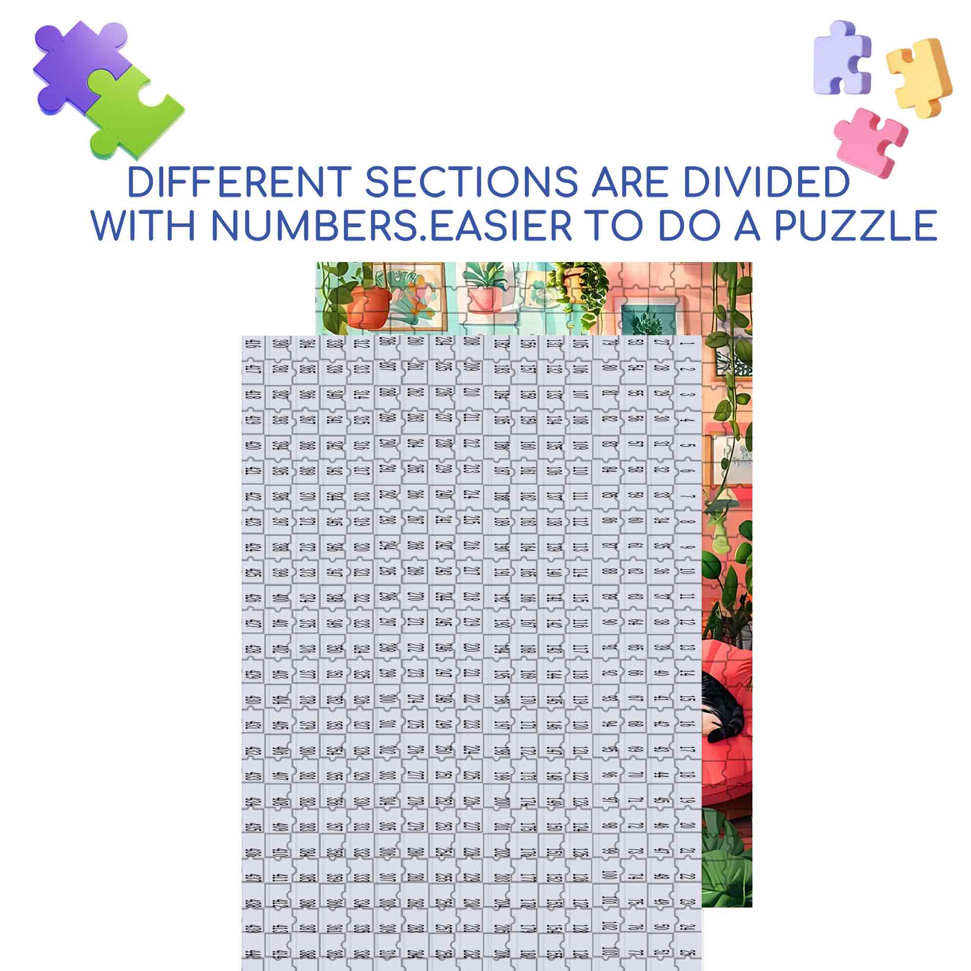 Colorful Pillows 500pcs/1000pcs Jigsaw Puzzle, Scratch-Resistant, Paper Material, Interactive Family Game & Brain-Boosting DIY Decor, Perfect for Halloween, Christmas & New Year Gifts, Family Puzzle Game