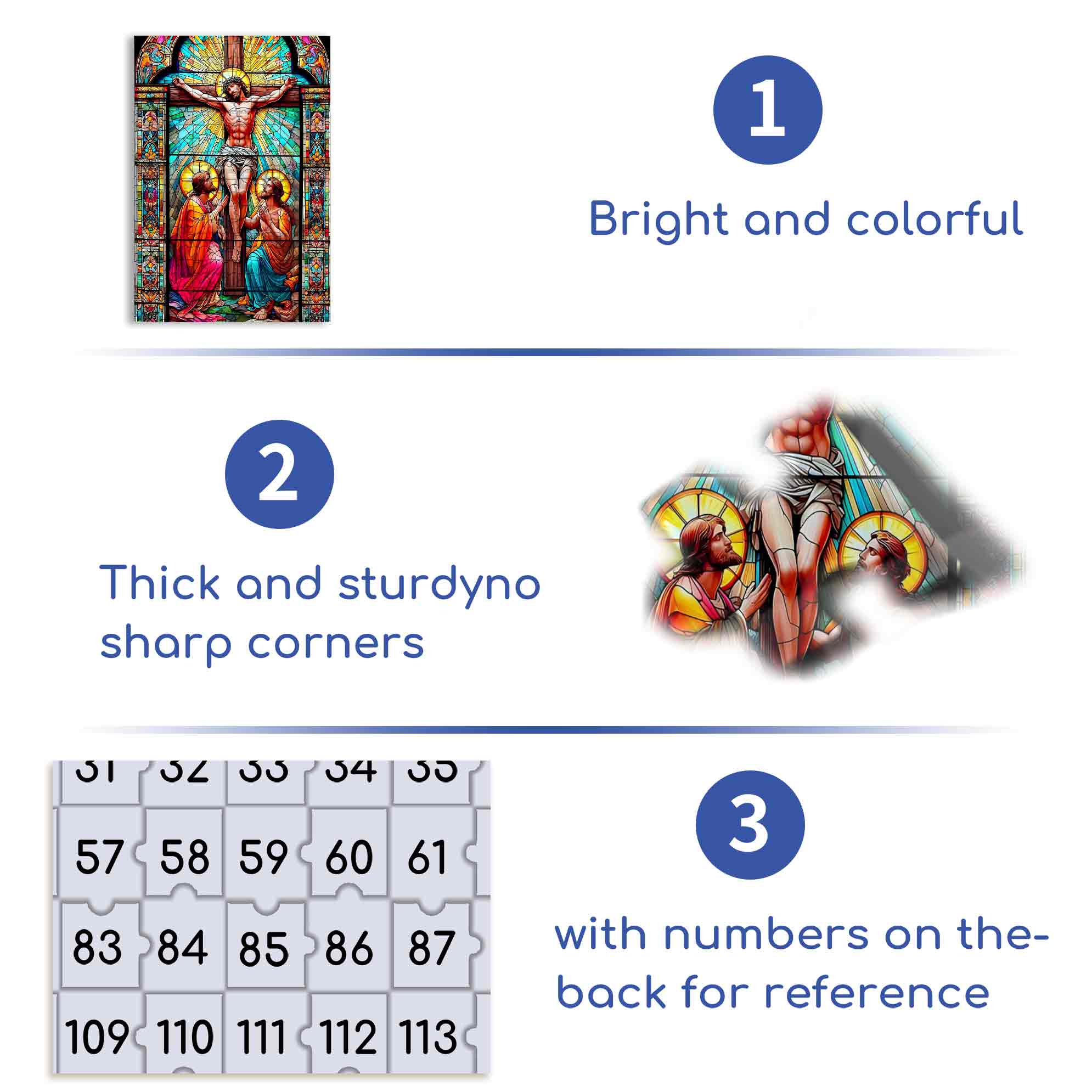 Cross 500pcs/1000pcs Jigsaw Puzzle, Scratch-Resistant, Paper Material, Interactive Family Game & Brain-Boosting DIY Decor, Perfect for Halloween, Christmas & New Year Gifts, Family Puzzle Game