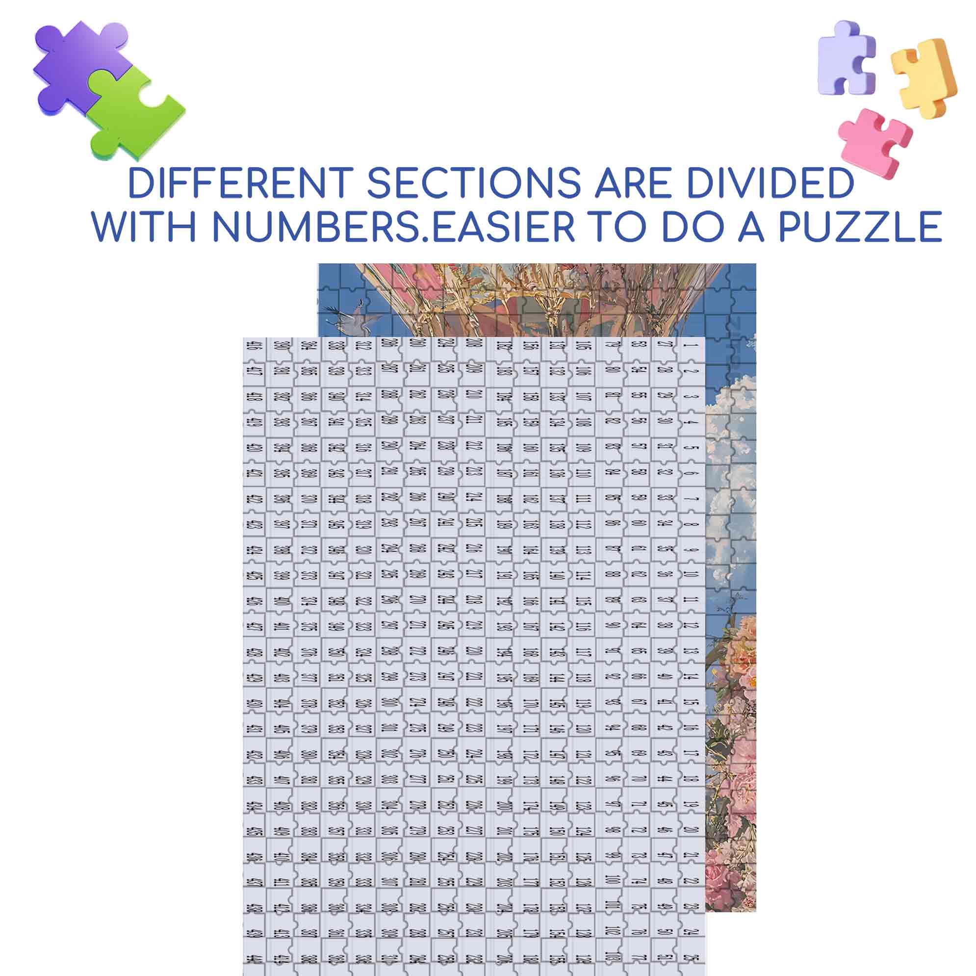 Cute White Cats 500pcs/1000pcs Jigsaw Puzzle, Scratch-Resistant, Paper Material, Interactive Family Game & Brain-Boosting DIY Decor, Perfect for Halloween, Christmas & New Year Gifts, Family Puzzle Game