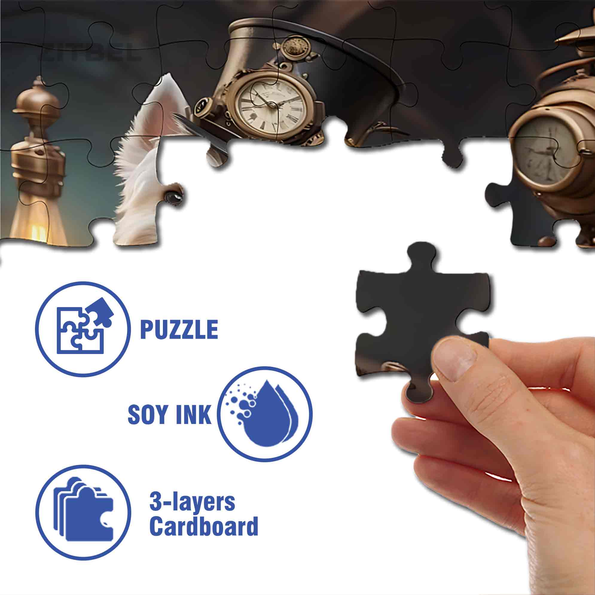Doggie 500pcs/1000pcs Jigsaw Puzzle, Scratch-Resistant, Paper Material, Interactive Family Game & Brain-Boosting DIY Decor, Perfect for Halloween, Christmas & New Year Gifts, Family Puzzle Game