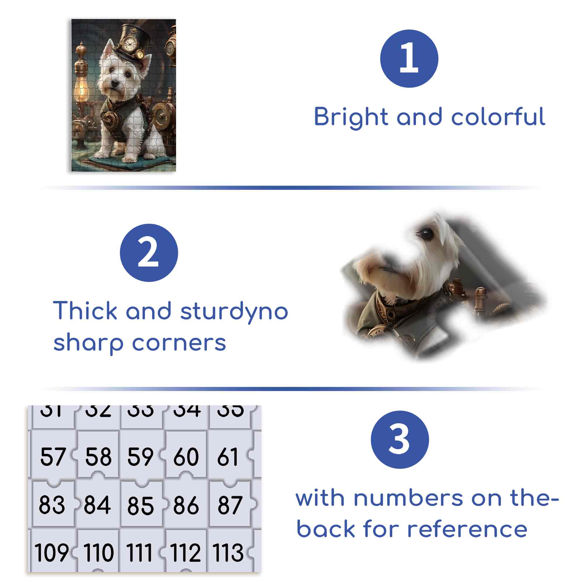 Doggie 500pcs/1000pcs Jigsaw Puzzle, Scratch-Resistant, Paper Material, Interactive Family Game & Brain-Boosting DIY Decor, Perfect for Halloween, Christmas & New Year Gifts, Family Puzzle Game