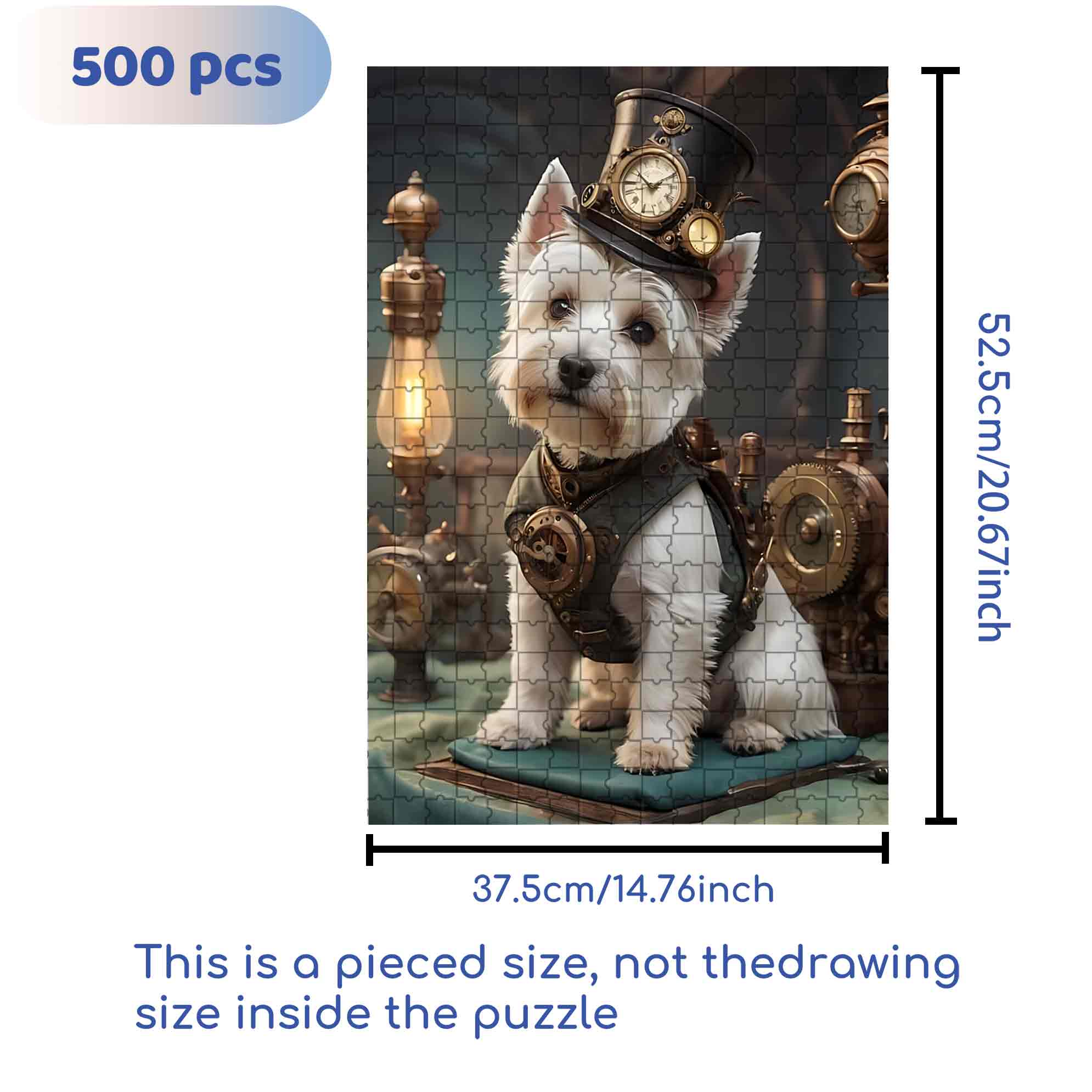 Doggie 500pcs/1000pcs Jigsaw Puzzle, Scratch-Resistant, Paper Material, Interactive Family Game & Brain-Boosting DIY Decor, Perfect for Halloween, Christmas & New Year Gifts, Family Puzzle Game