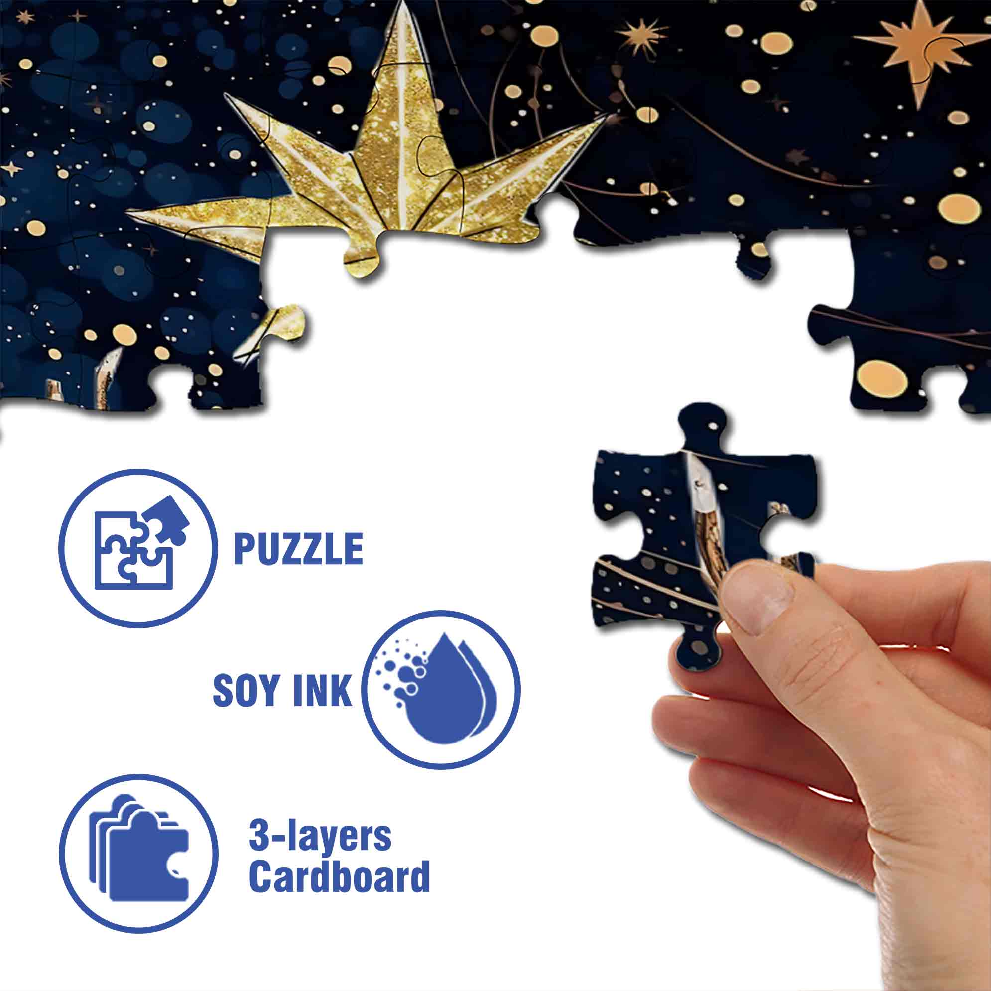 Elk 500pcs/1000pcs Jigsaw Puzzle, Scratch-Resistant, Paper Material, Interactive Family Game & Brain-Boosting DIY Decor, Perfect for Halloween, Christmas & New Year Gifts, Family Puzzle Game
