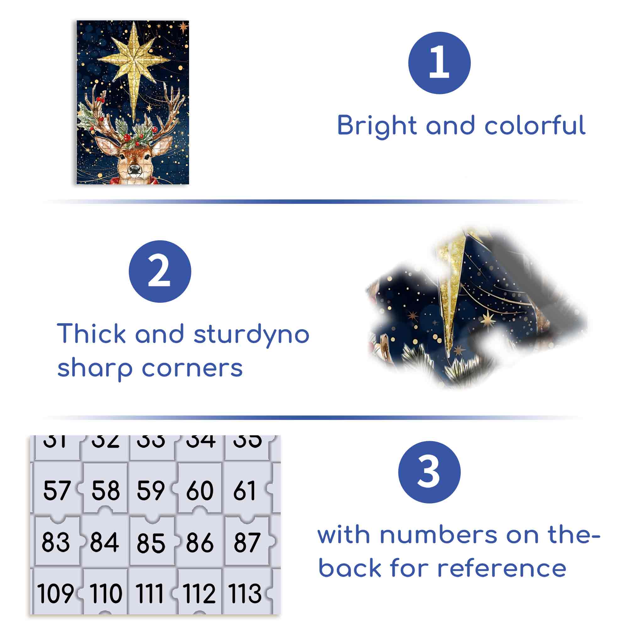 Elk 500pcs/1000pcs Jigsaw Puzzle, Scratch-Resistant, Paper Material, Interactive Family Game & Brain-Boosting DIY Decor, Perfect for Halloween, Christmas & New Year Gifts, Family Puzzle Game
