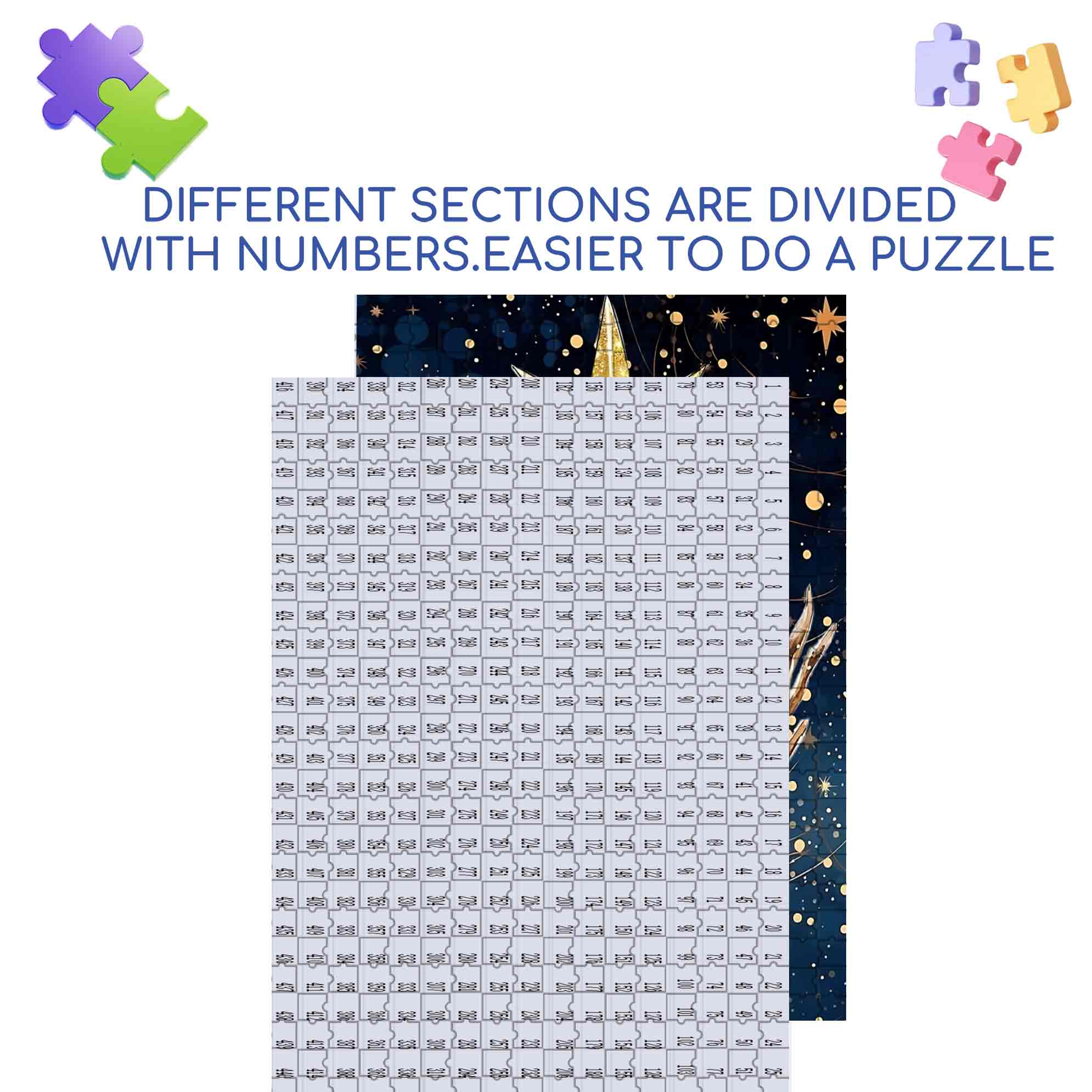 Elk 500pcs/1000pcs Jigsaw Puzzle, Scratch-Resistant, Paper Material, Interactive Family Game & Brain-Boosting DIY Decor, Perfect for Halloween, Christmas & New Year Gifts, Family Puzzle Game