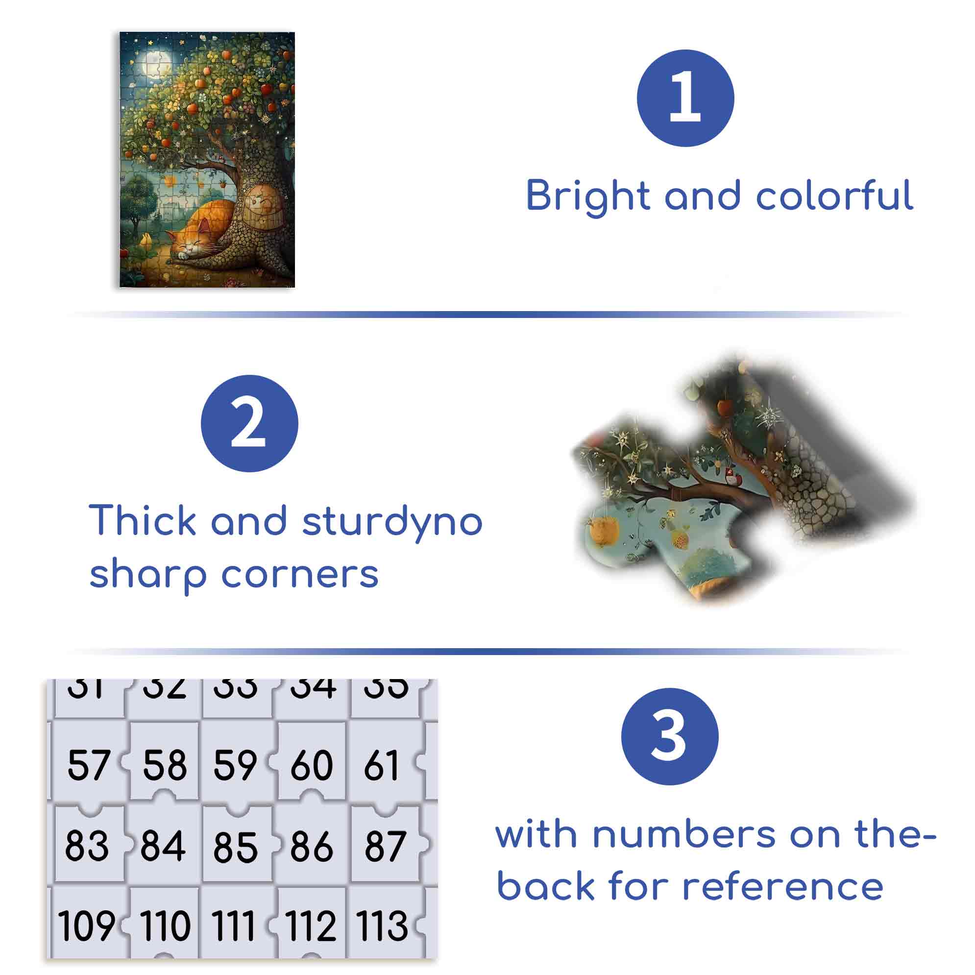 Fat Cat 500pcs/1000pcs Jigsaw Puzzle, Scratch-Resistant, Paper Material, Interactive Family Game & Brain-Boosting DIY Decor, Perfect for Halloween, Christmas & New Year Gifts, Family Puzzle Game