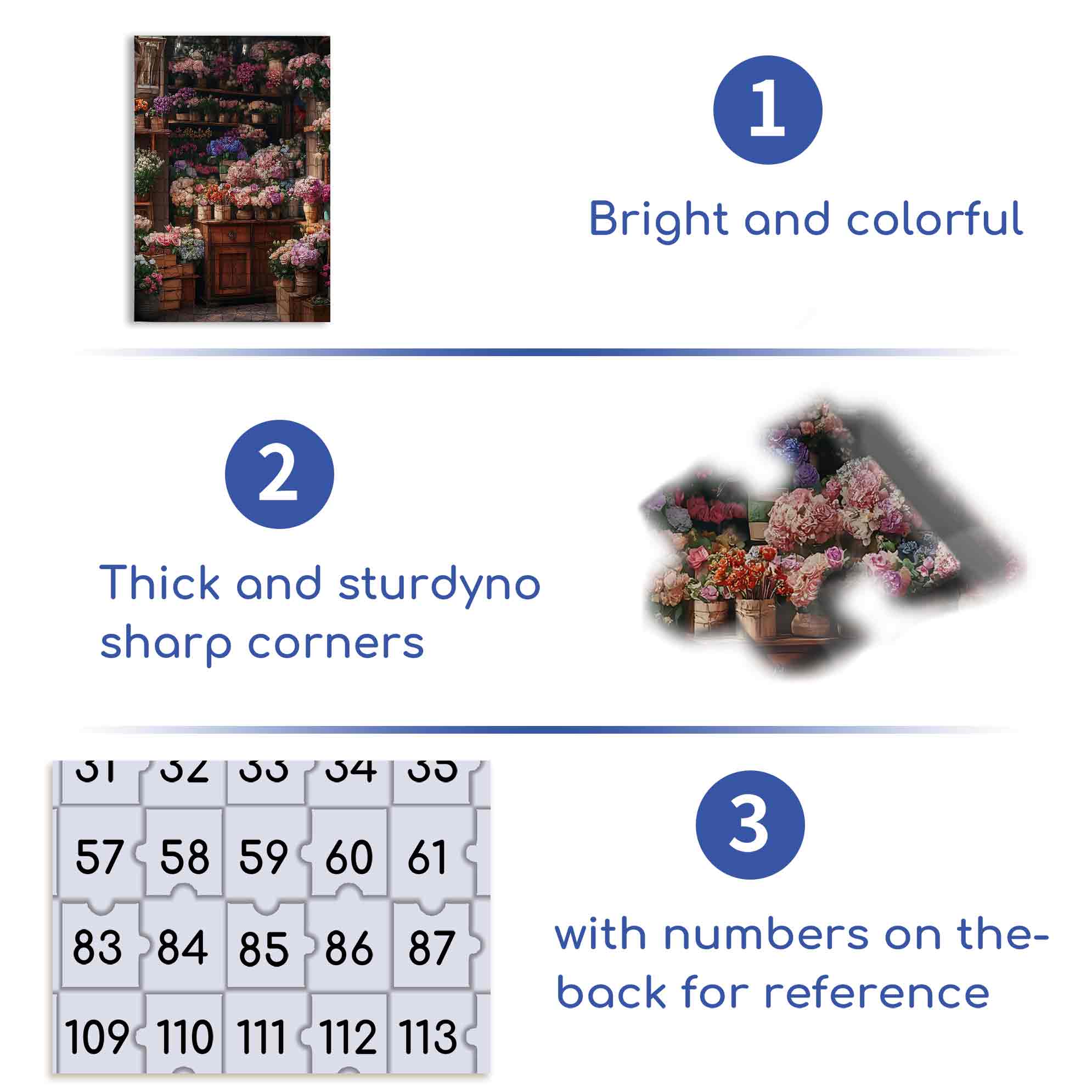 Florist¡¯s 500pcs/1000pcs Jigsaw Puzzle, Scratch-Resistant, Paper Material, Interactive Family Game & Brain-Boosting DIY Decor, Perfect for Halloween, Christmas & New Year Gifts, Family Puzzle Game