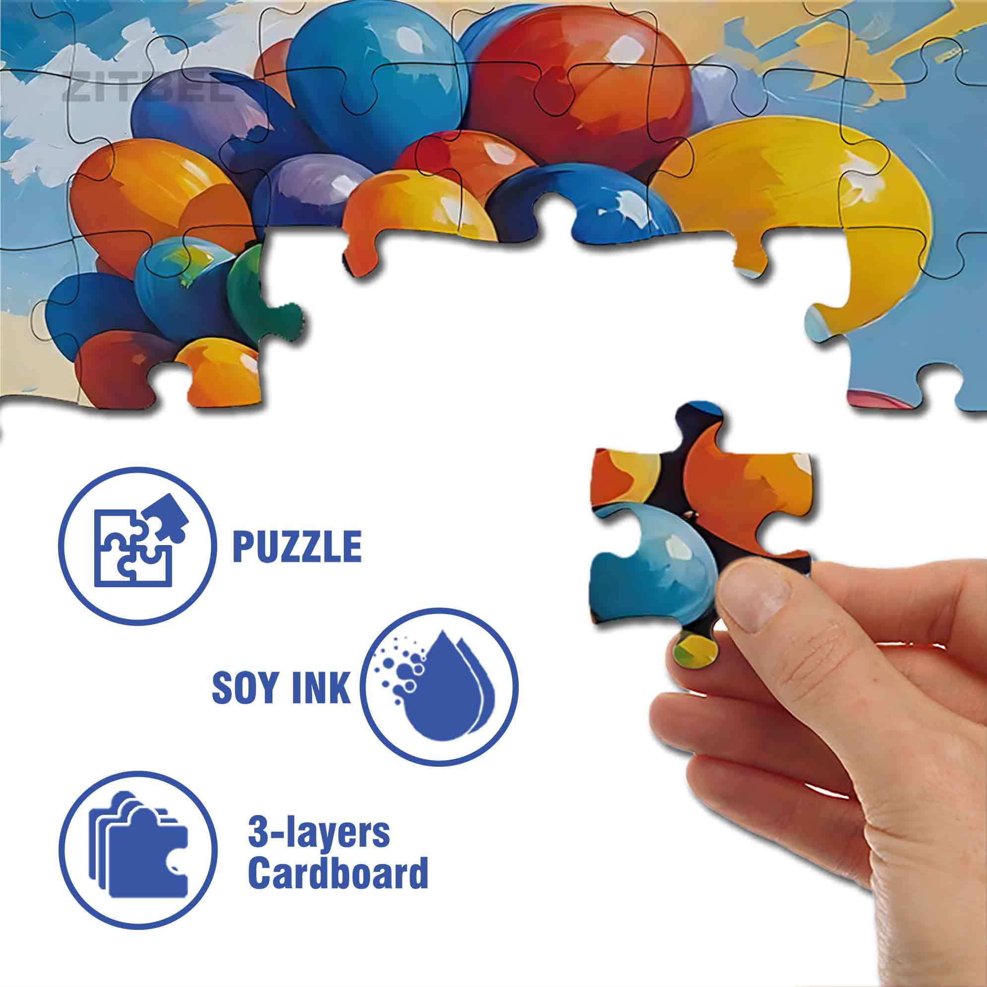 Flying House 500pcs/1000pcs Jigsaw Puzzle, Scratch-Resistant, Paper Material, Interactive Family Game & Brain-Boosting DIY Decor, Perfect for Halloween, Christmas & New Year Gifts, Family Puzzle Game