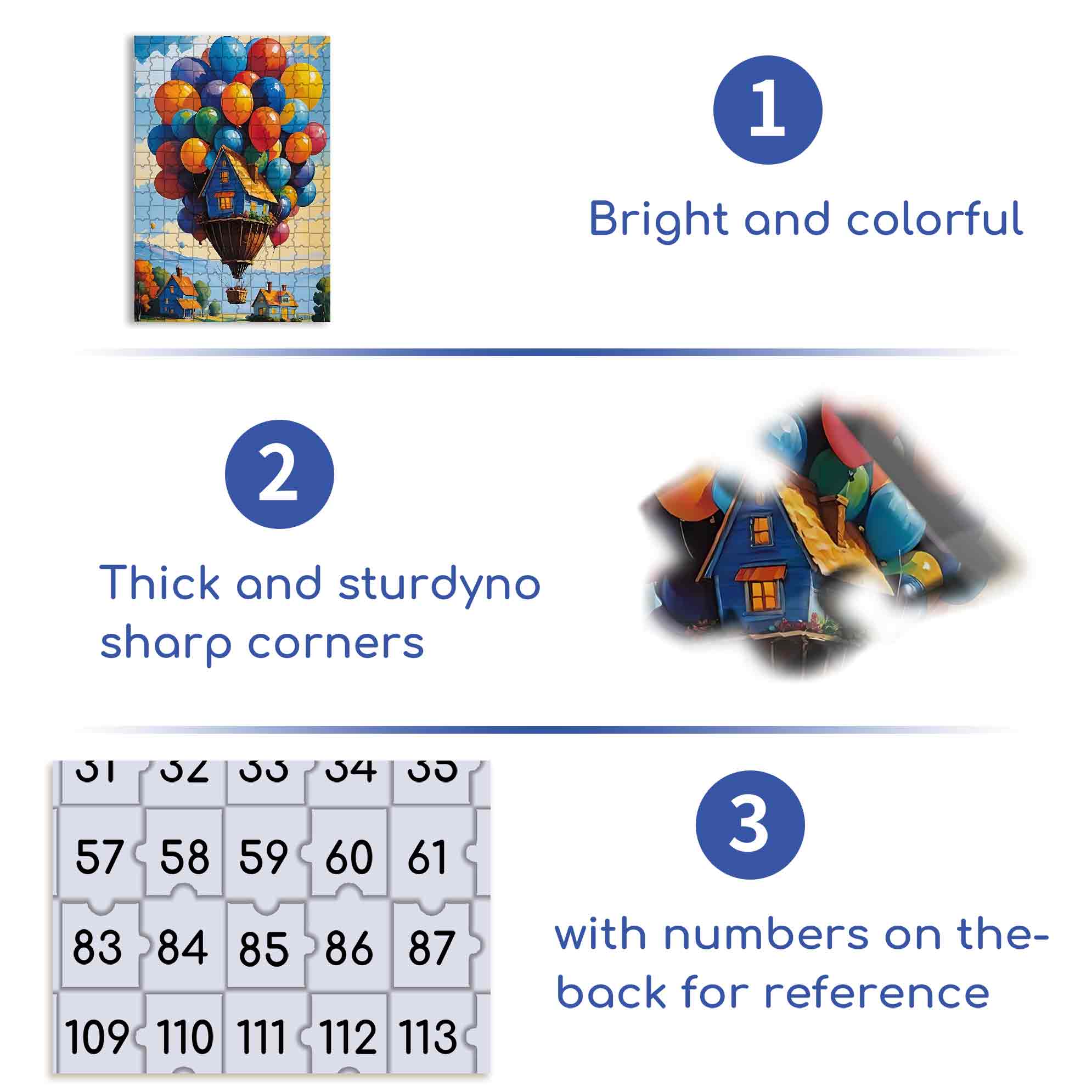 Flying House 500pcs/1000pcs Jigsaw Puzzle, Scratch-Resistant, Paper Material, Interactive Family Game & Brain-Boosting DIY Decor, Perfect for Halloween, Christmas & New Year Gifts, Family Puzzle Game