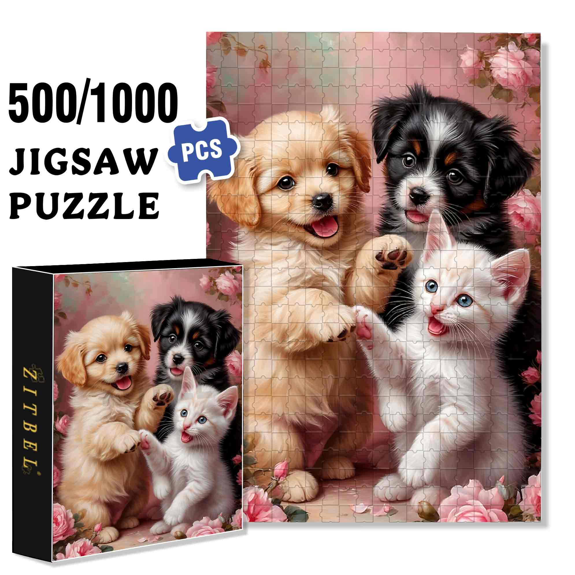 Friendship 500pcs/1000pcs Jigsaw Puzzle, Scratch-Resistant, Paper Material, Interactive Family Game & Brain-Boosting DIY Decor, Perfect for Halloween, Christmas & New Year Gifts, Family Puzzle Game