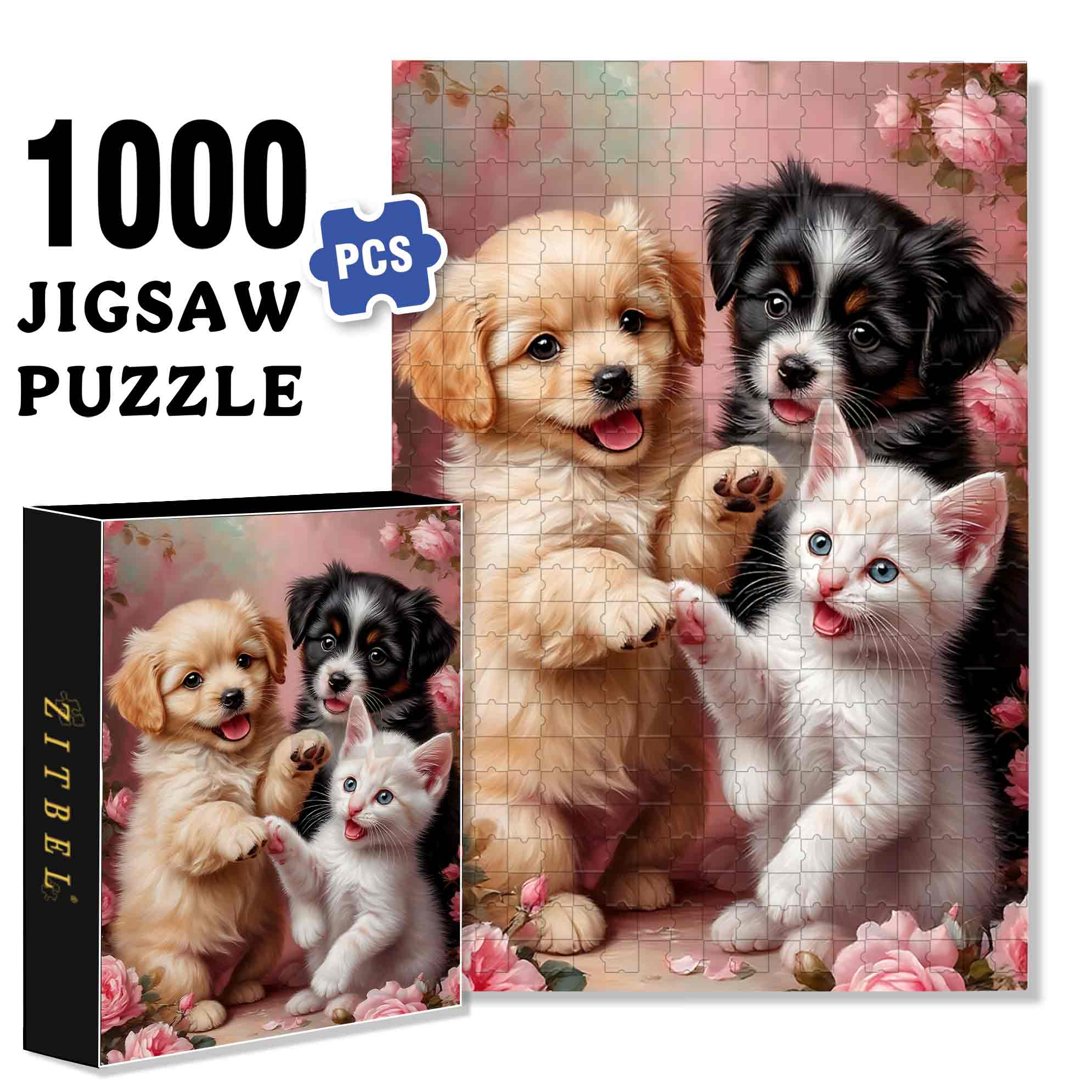 Friendship 500pcs/1000pcs Jigsaw Puzzle, Scratch-Resistant, Paper Material, Interactive Family Game & Brain-Boosting DIY Decor, Perfect for Halloween, Christmas & New Year Gifts, Family Puzzle Game