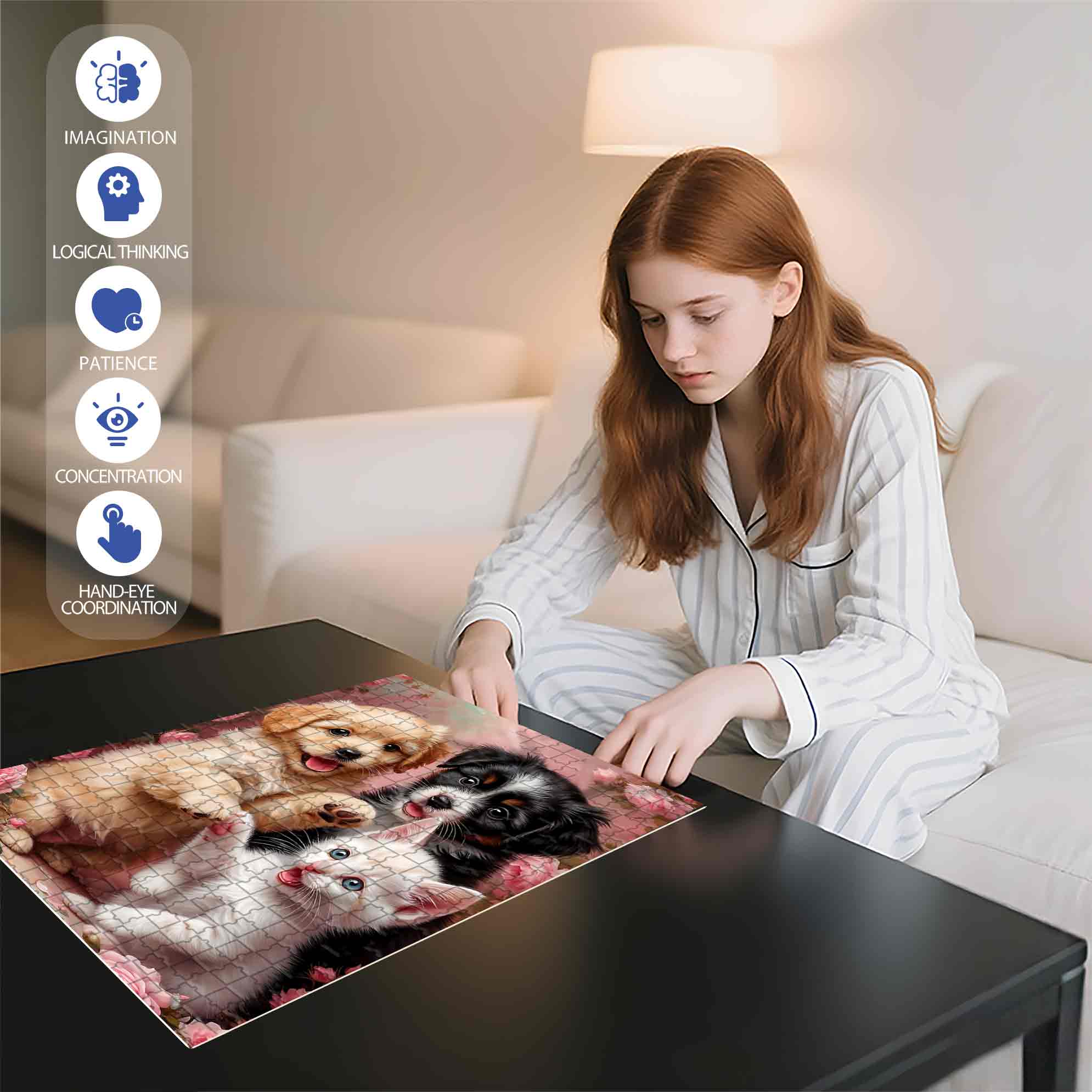 Friendship 500pcs/1000pcs Jigsaw Puzzle, Scratch-Resistant, Paper Material, Interactive Family Game & Brain-Boosting DIY Decor, Perfect for Halloween, Christmas & New Year Gifts, Family Puzzle Game