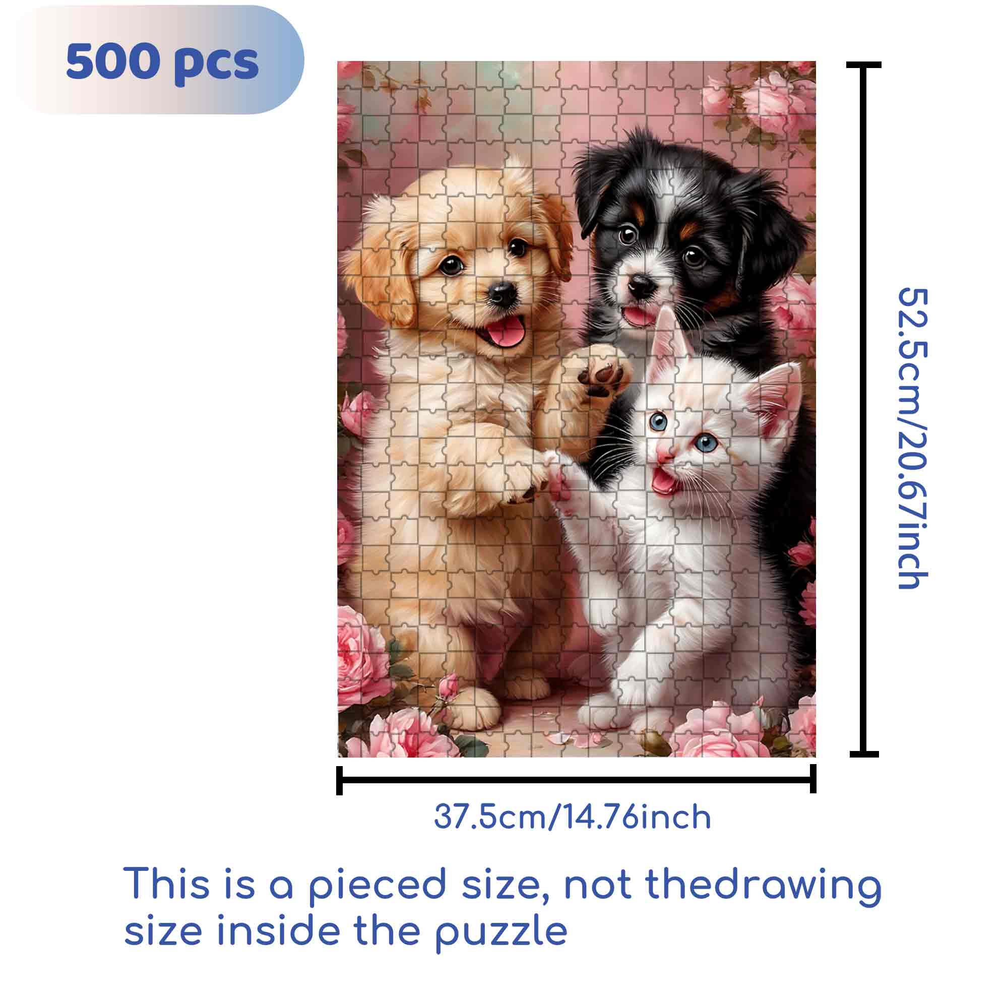 Friendship 500pcs/1000pcs Jigsaw Puzzle, Scratch-Resistant, Paper Material, Interactive Family Game & Brain-Boosting DIY Decor, Perfect for Halloween, Christmas & New Year Gifts, Family Puzzle Game