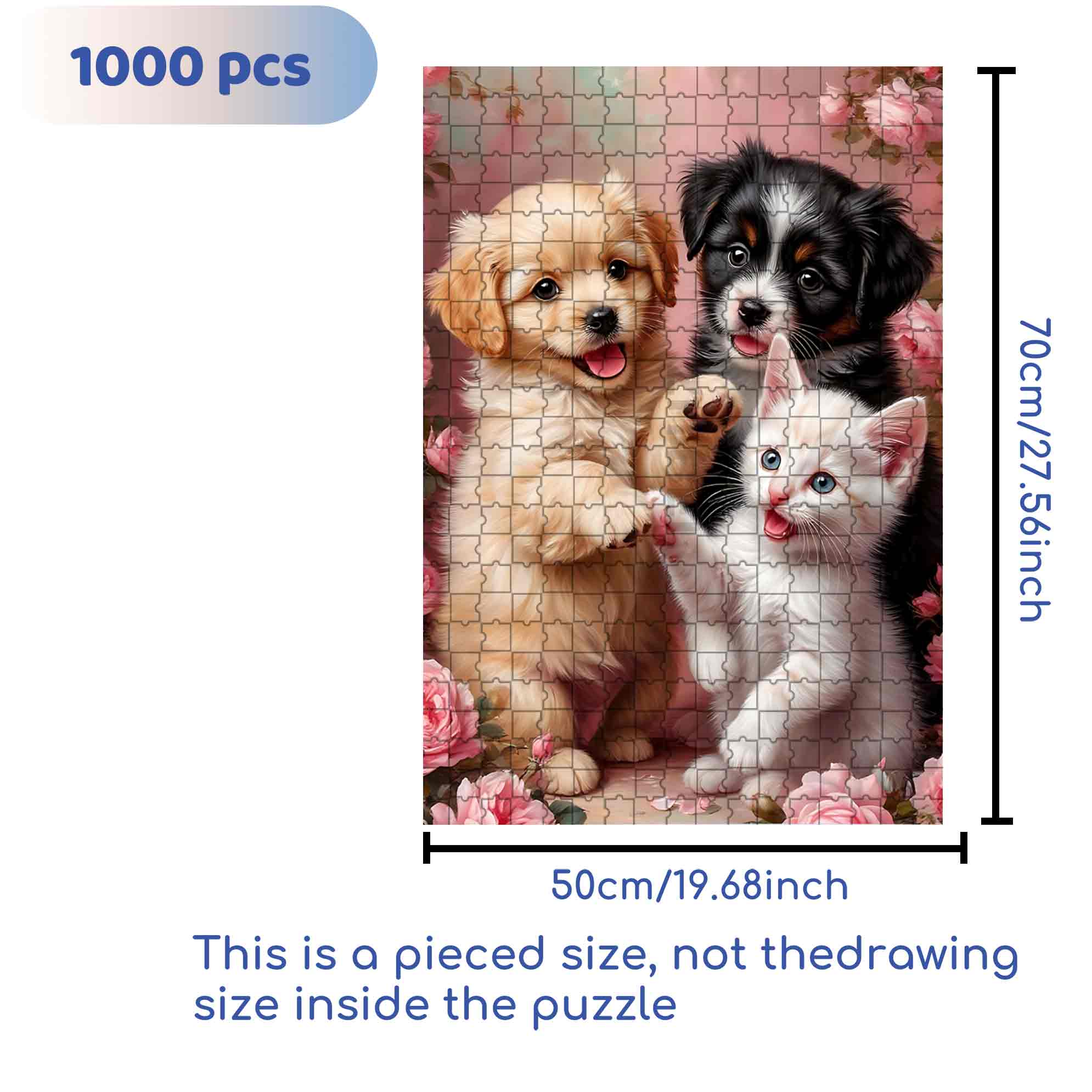 Friendship 500pcs/1000pcs Jigsaw Puzzle, Scratch-Resistant, Paper Material, Interactive Family Game & Brain-Boosting DIY Decor, Perfect for Halloween, Christmas & New Year Gifts, Family Puzzle Game