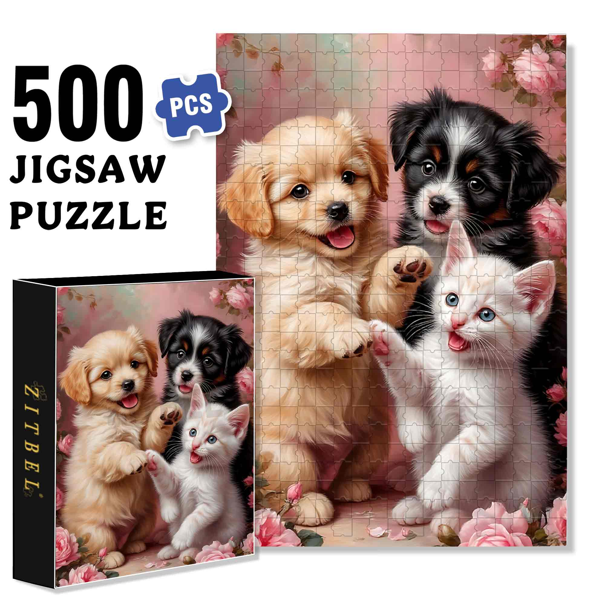 Friendship 500pcs/1000pcs Jigsaw Puzzle, Scratch-Resistant, Paper Material, Interactive Family Game & Brain-Boosting DIY Decor, Perfect for Halloween, Christmas & New Year Gifts, Family Puzzle Game