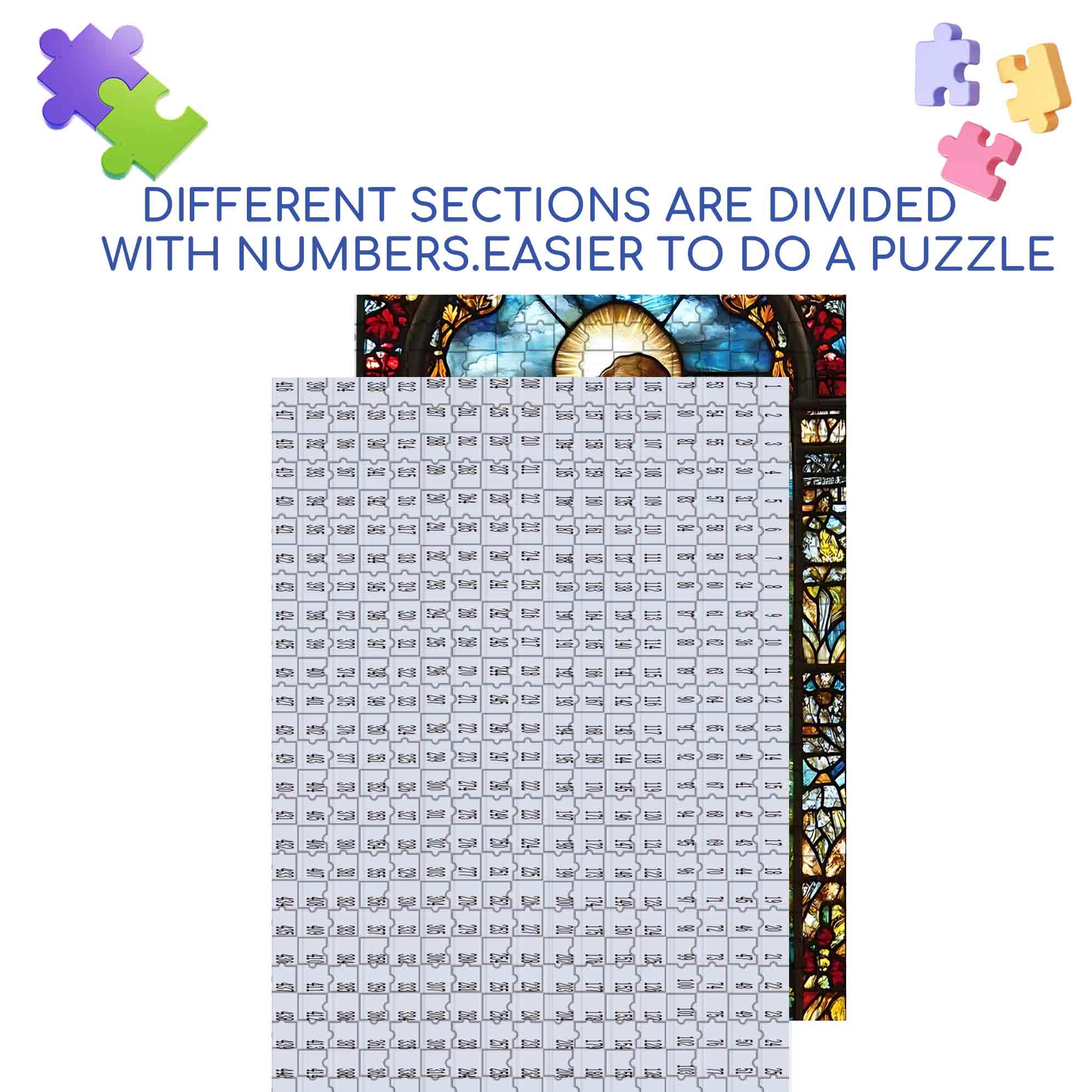 Jesus 2 500pcs/1000pcs Jigsaw Puzzle, Scratch-Resistant, Paper Material, Interactive Family Game & Brain-Boosting DIY Decor, Perfect for Halloween, Christmas & New Year Gifts, Family Puzzle Game