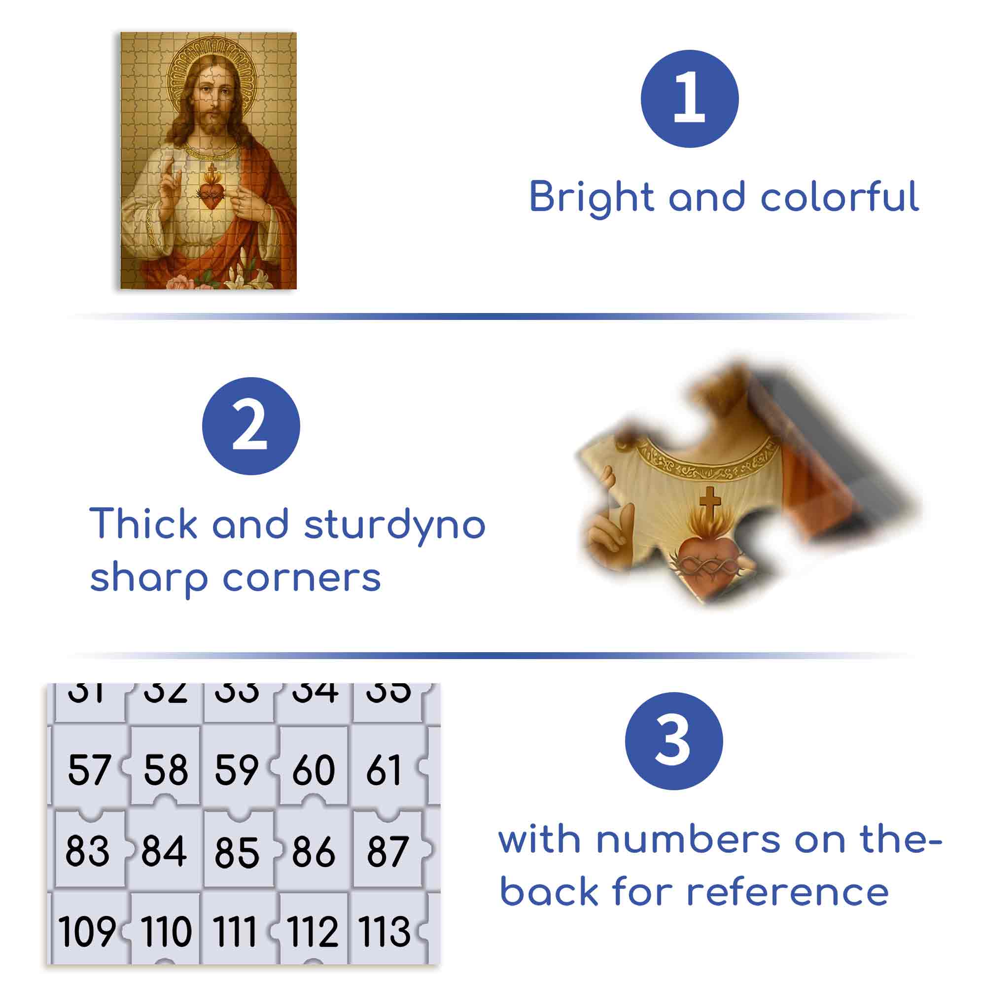 Jesus 500pcs/1000pcs Jigsaw Puzzle, Scratch-Resistant, Paper Material, Interactive Family Game & Brain-Boosting DIY Decor, Perfect for Halloween, Christmas & New Year Gifts, Family Puzzle Game