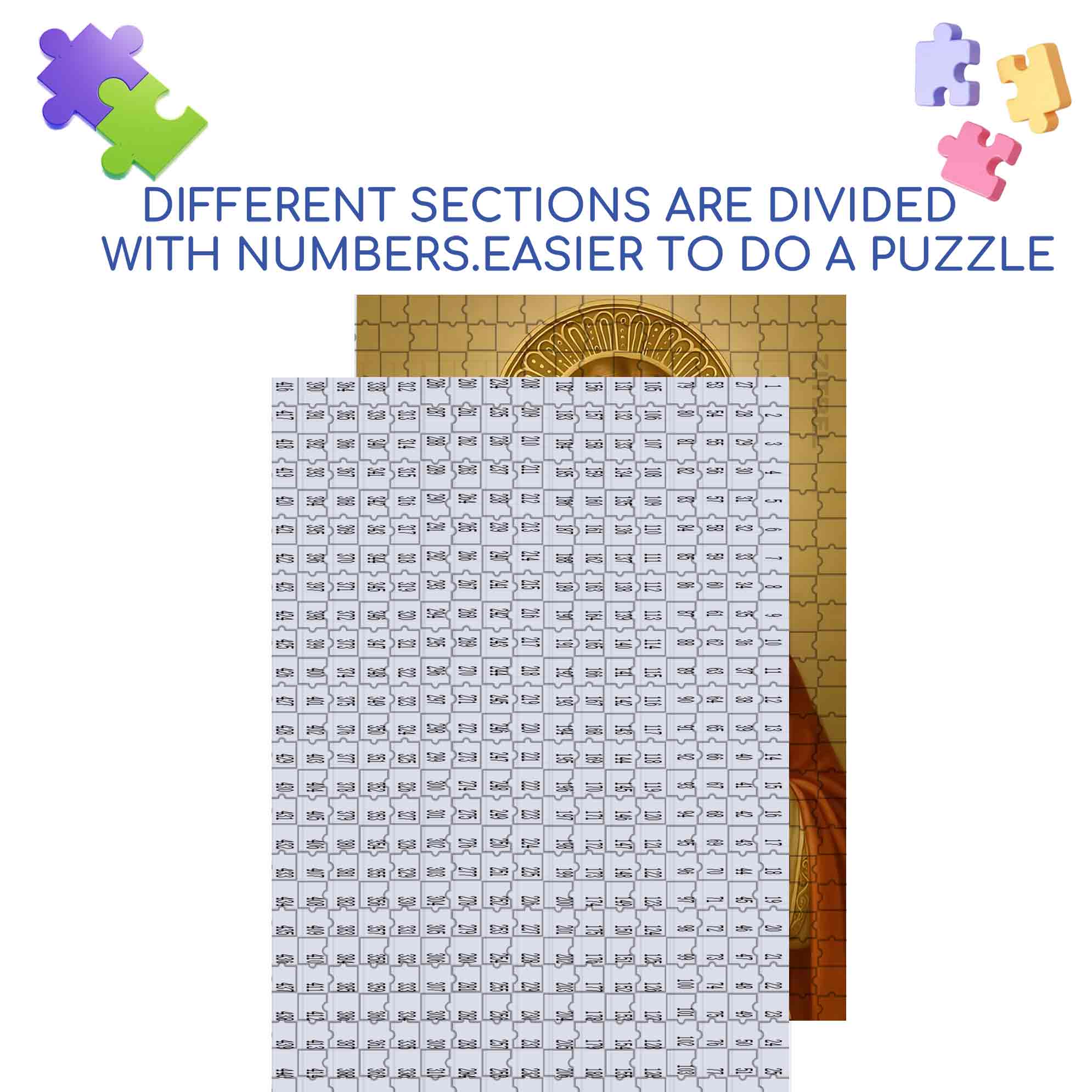 Jesus 500pcs/1000pcs Jigsaw Puzzle, Scratch-Resistant, Paper Material, Interactive Family Game & Brain-Boosting DIY Decor, Perfect for Halloween, Christmas & New Year Gifts, Family Puzzle Game