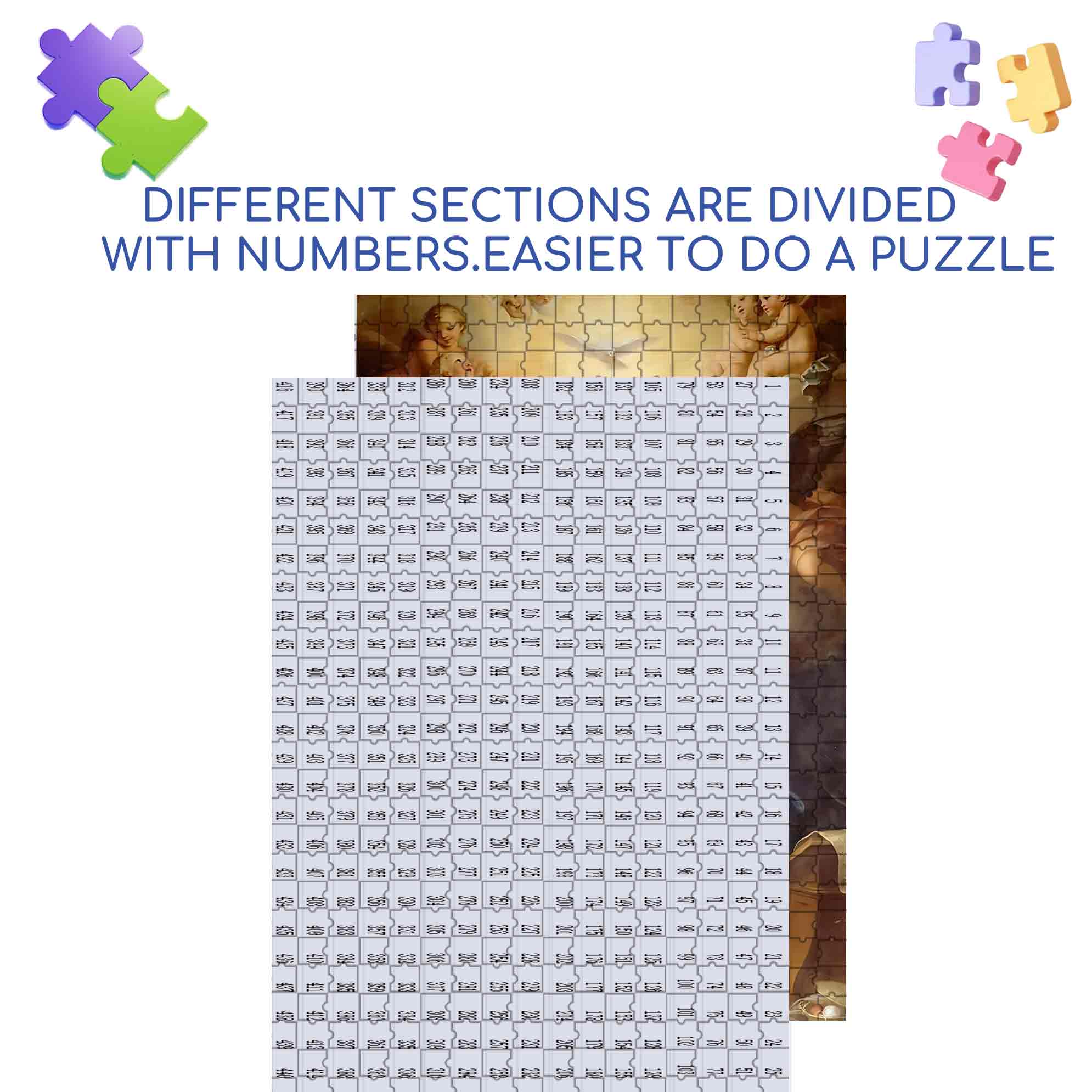 Maria And Angel 500pcs/1000pcs Jigsaw Puzzle, Scratch-Resistant, Paper Material, Interactive Family Game & Brain-Boosting DIY Decor, Perfect for Halloween, Christmas & New Year Gifts, Family Puzzle Game