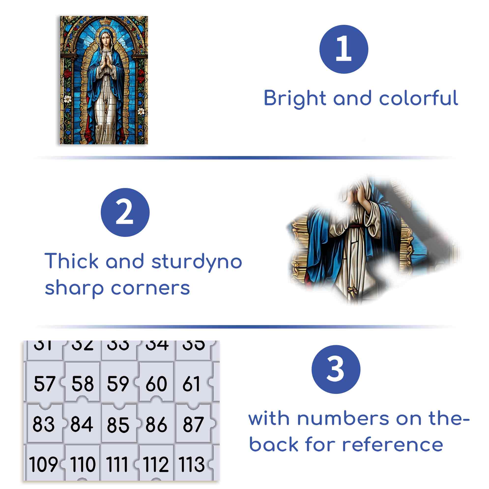 Mosaic Maria 500pcs/1000pcs Jigsaw Puzzle, Scratch-Resistant, Paper Material, Interactive Family Game & Brain-Boosting DIY Decor, Perfect for Halloween, Christmas & New Year Gifts, Family Puzzle Game