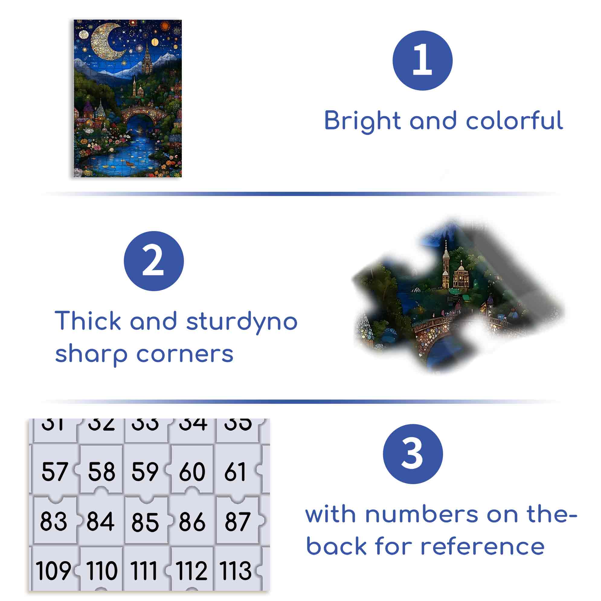 Mosaic Night 500pcs/1000pcs Jigsaw Puzzle, Scratch-Resistant, Paper Material, Interactive Family Game & Brain-Boosting DIY Decor, Perfect for Halloween, Christmas & New Year Gifts, Family Puzzle Game