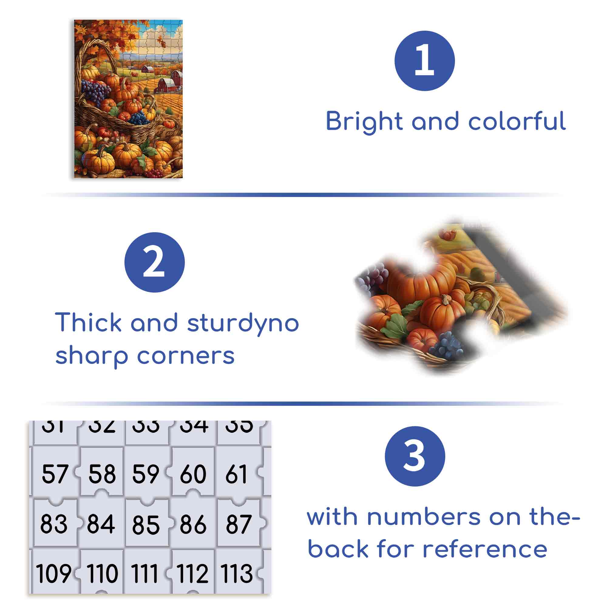 Pumpkin Harvest 500pcs/1000pcs Jigsaw Puzzle, Scratch-Resistant, Paper Material, Interactive Family Game & Brain-Boosting DIY Decor, Perfect for Halloween, Christmas & New Year Gifts, Family Puzzle Game