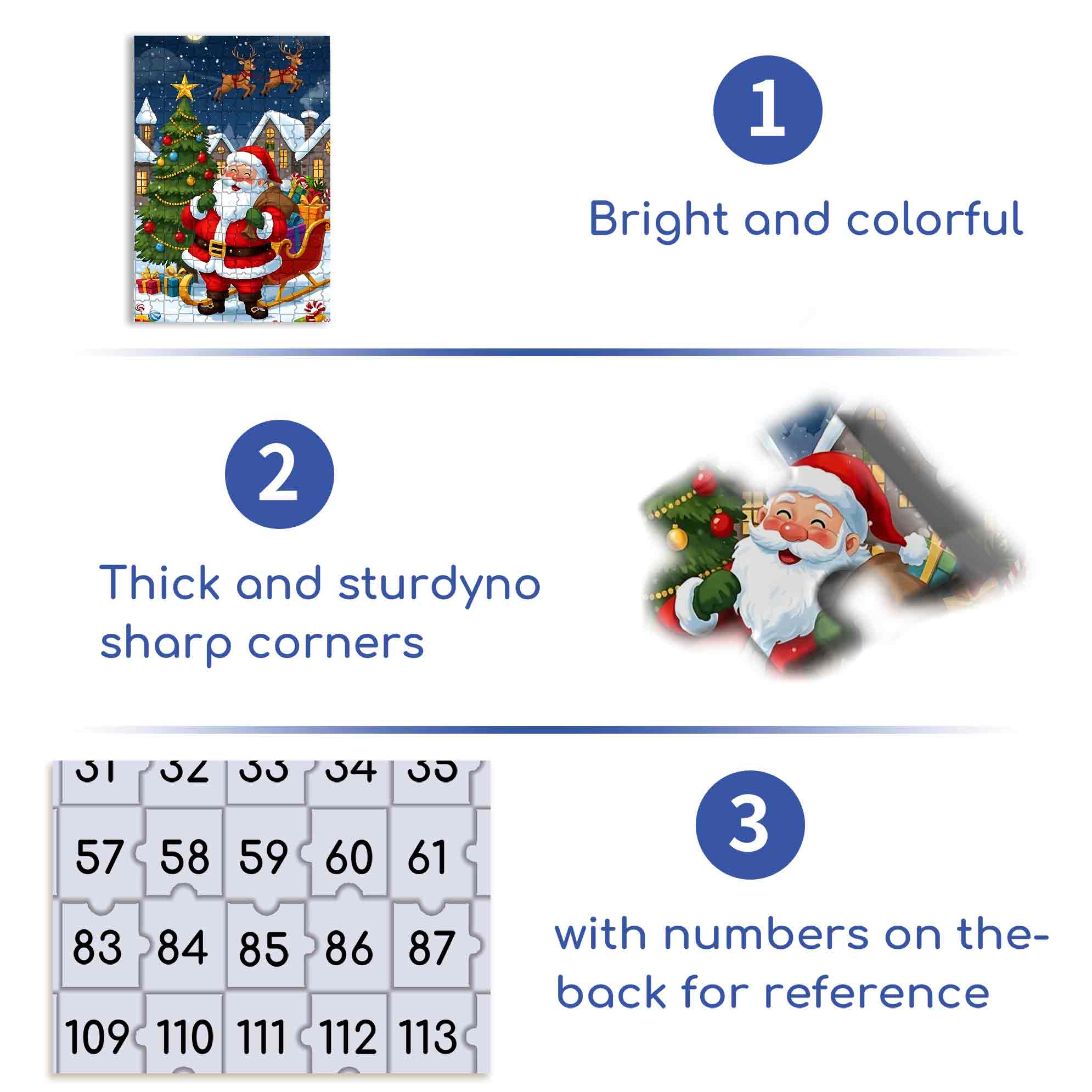 Santa Claus 500pcs/1000pcs Jigsaw Puzzle, Scratch-Resistant, Paper Material, Interactive Family Game & Brain-Boosting DIY Decor, Perfect for Halloween, Christmas & New Year Gifts, Family Puzzle Game